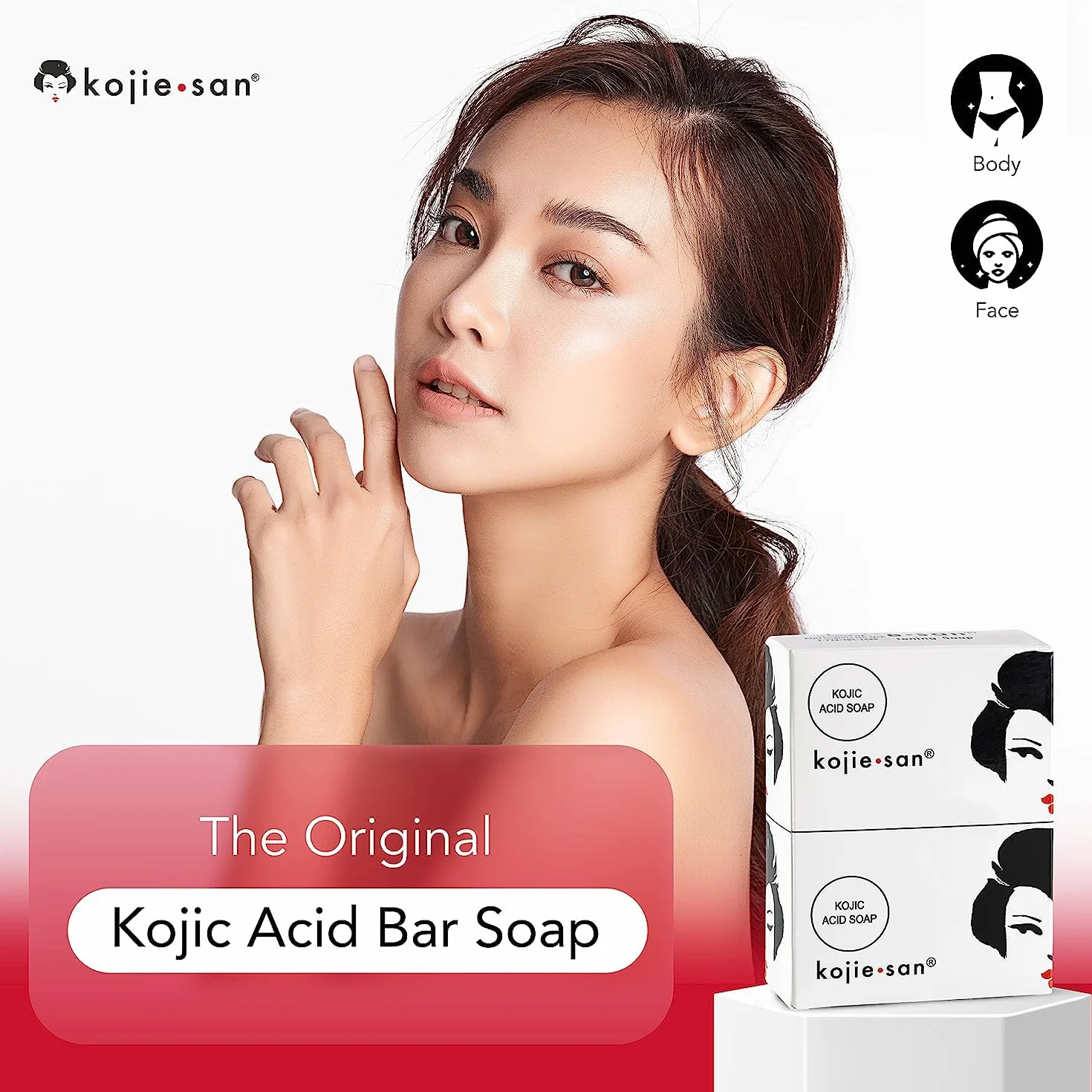 Kojie San Savon Éclaircissant à l'Acide Kojique 2 Barres 65g