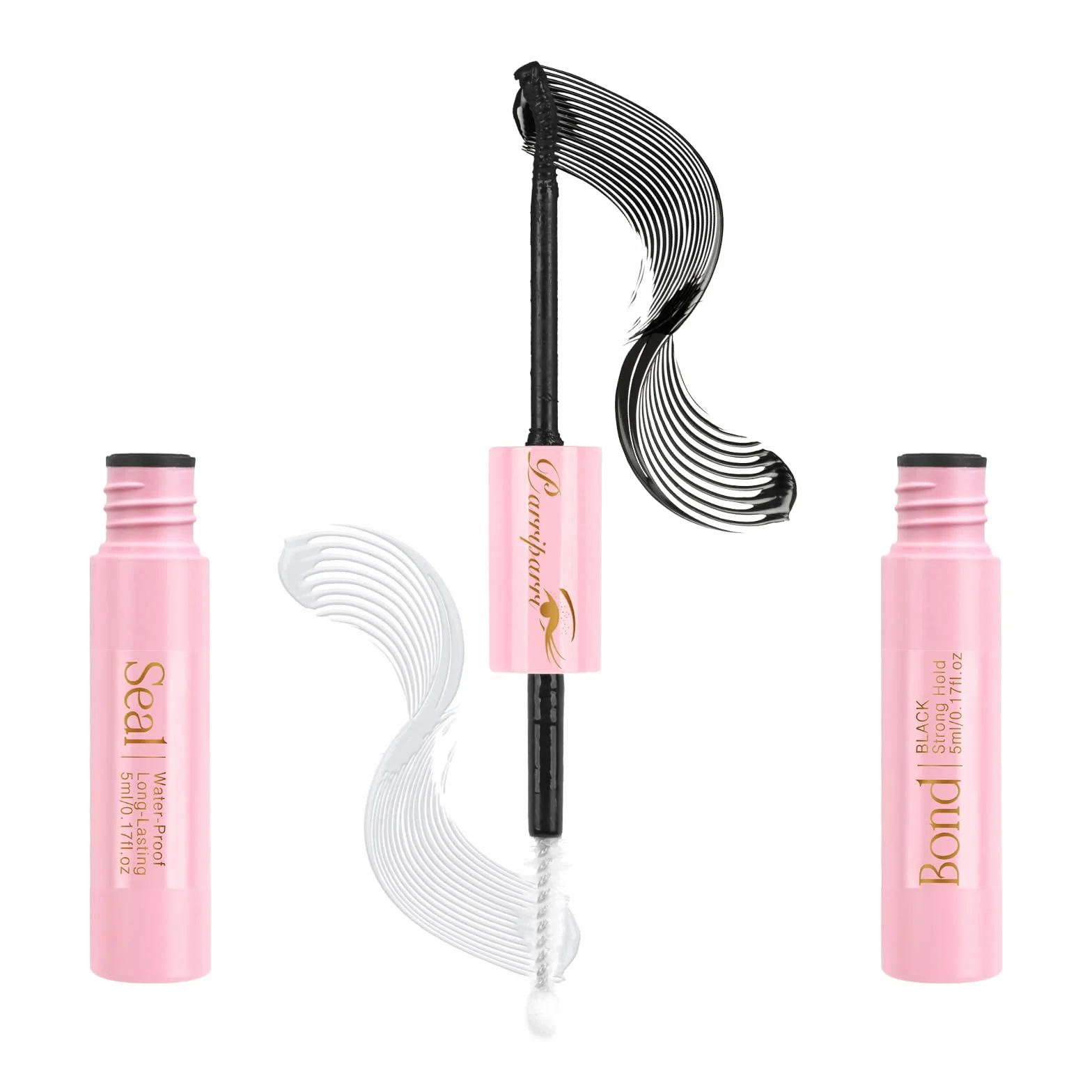 Parriparri Colle Faux Cils 2 in 1 Lash Bond et Seal DIY Adhésif Waterproof Strong Hold Eyelash Glue