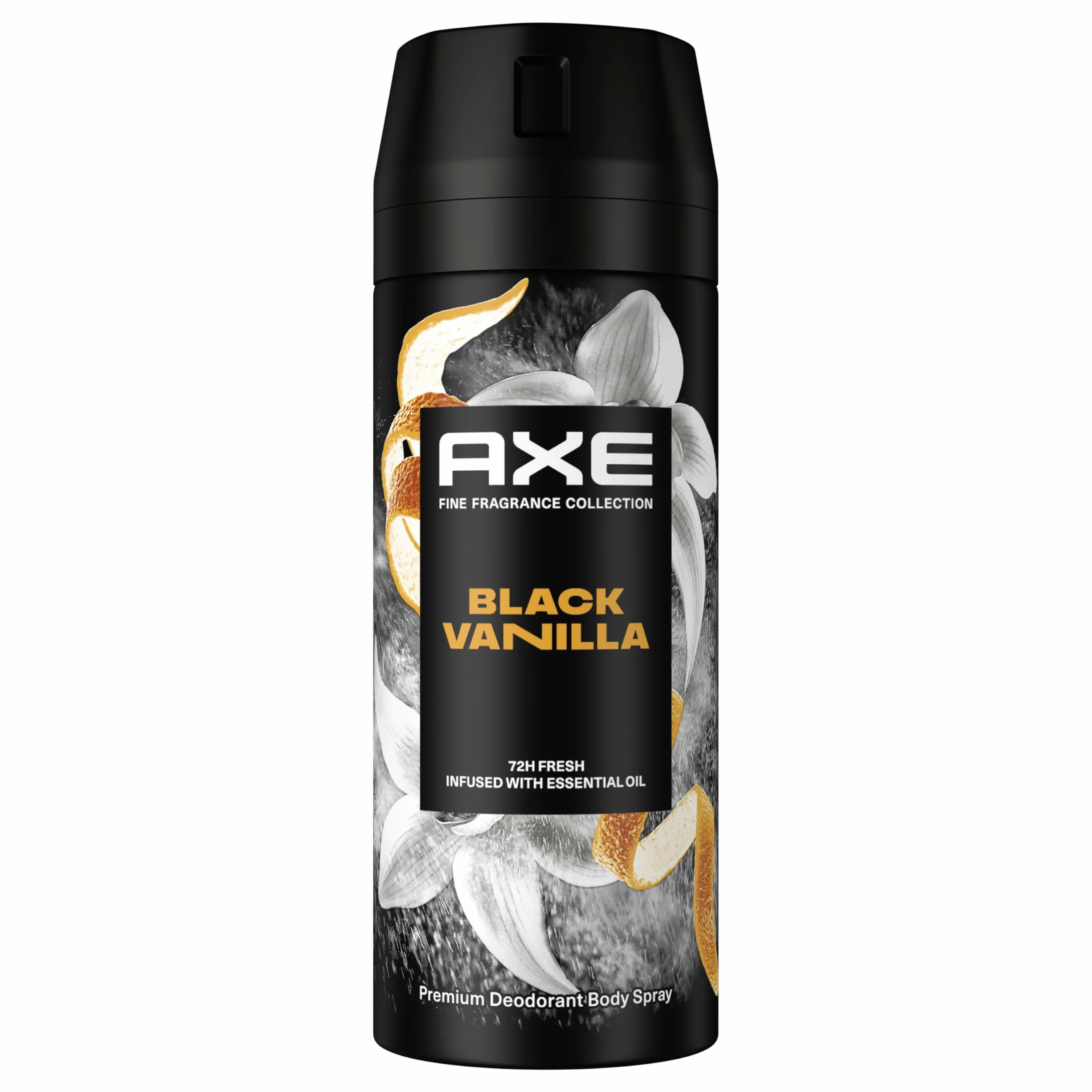 AXE Déodorant Homme Spray Anti-Transpirant Black Vanille Collection Prestige 72h lot de 2x150ml