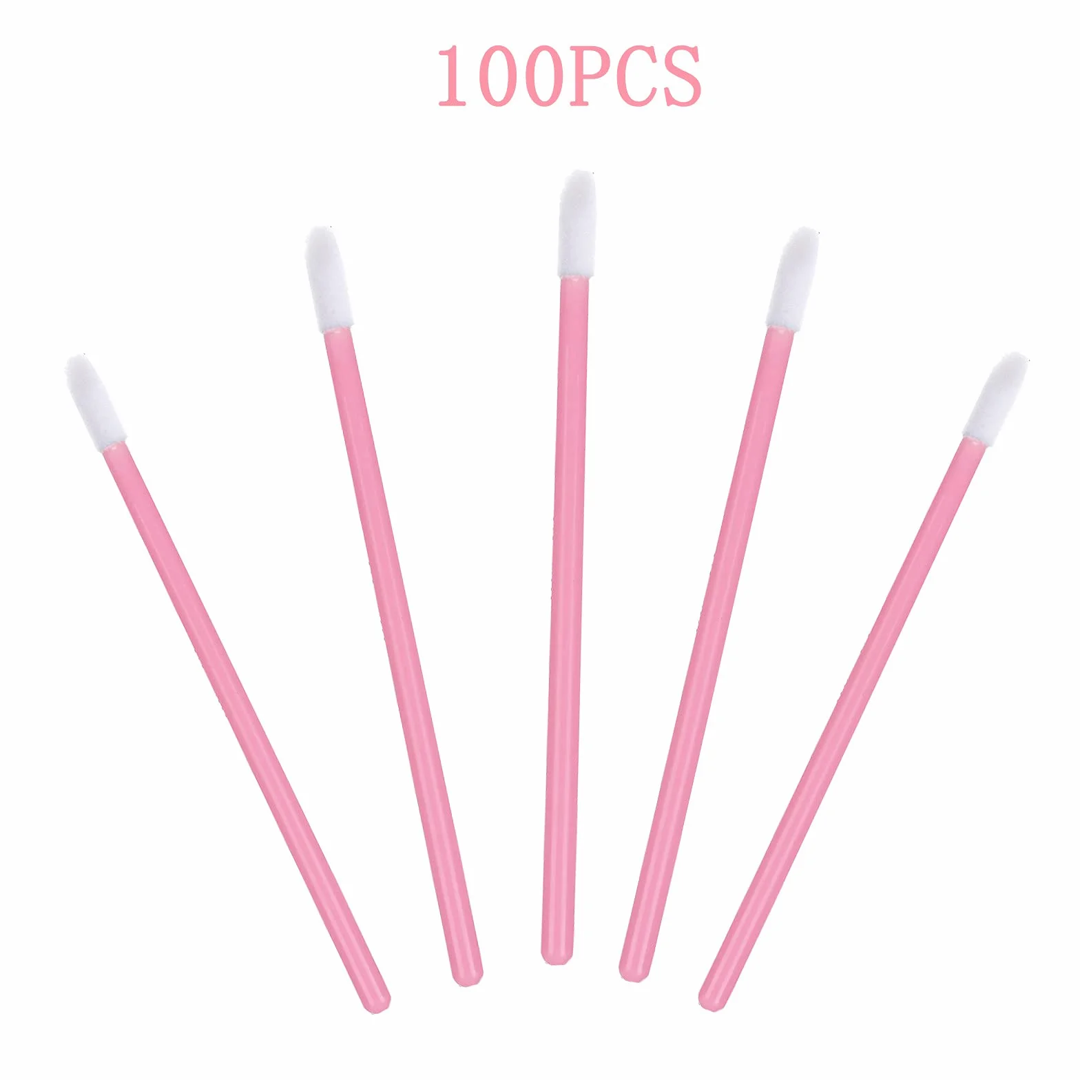 Pinceau à lèvres jetable 100 pièces, Applicateur de Maquillage pour Rouge à lèvres
