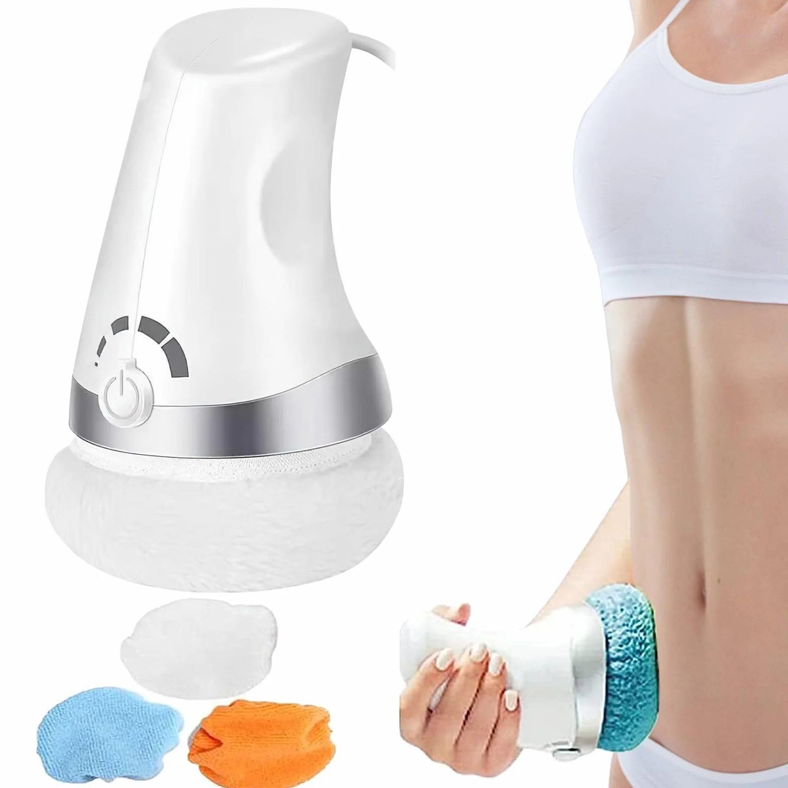 Appareil de Massage électrique anti-cellulite, Appareil Anti Cellulite avec 3 coussinets lavables pour L'abdomen, Fesses, Jambes, Masseur Anti Cellulite pour Soulever, Raffermir et Lisser la Peau