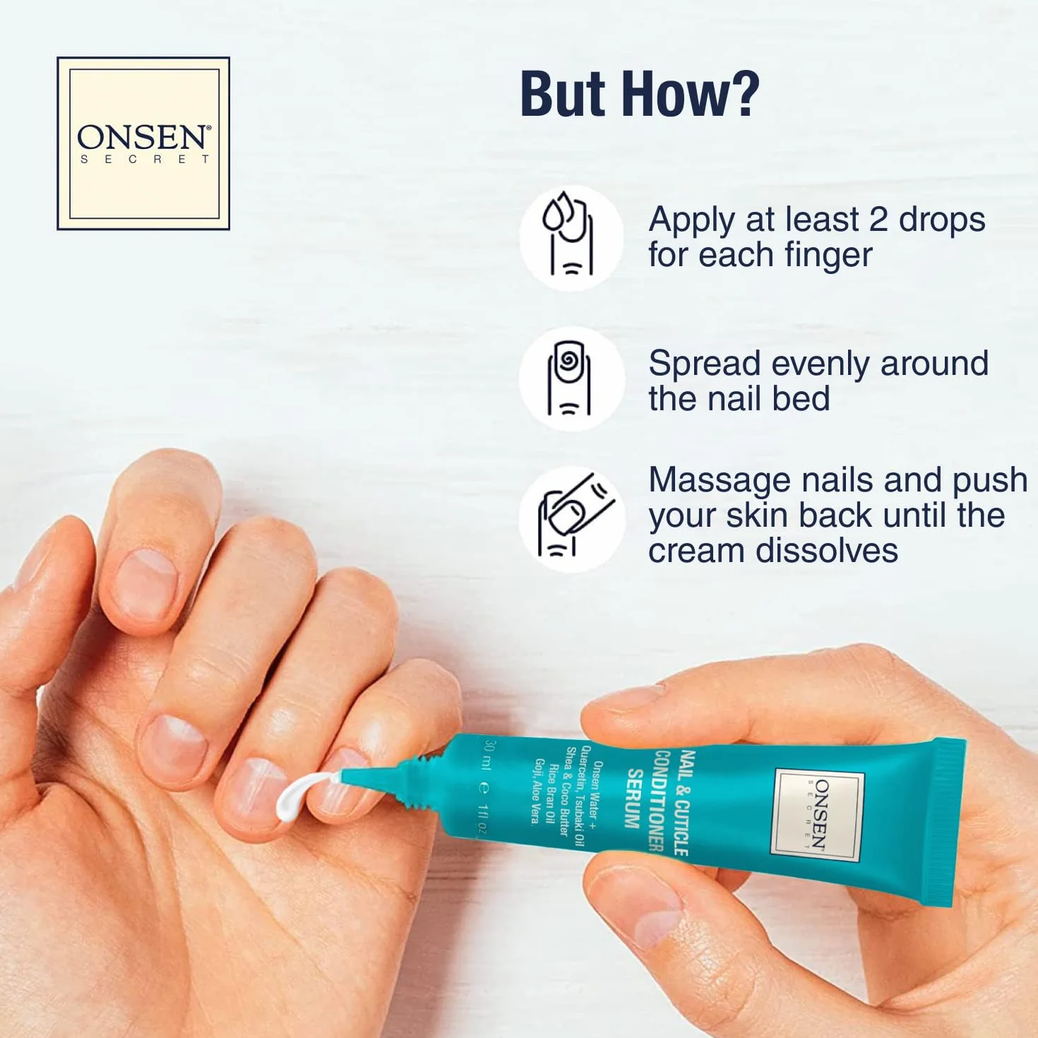 Crème Réparatrice Cuticules Onsen 2x30ml - Hydratation Cuticules Sèches Soin Profond - Ingrédients Naturels Minéraux Japonais