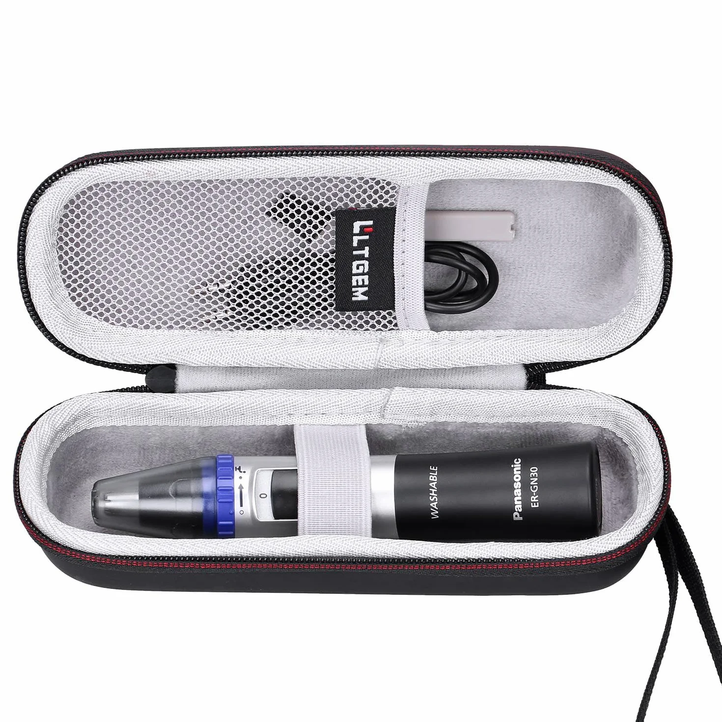 LTGEM Étui Rigide en EVA pour Tondeuse à Poils nasaux Panasonic ER-GN30-K, système de Nettoyage pour Tondeuse Humide/sèche pour Homme