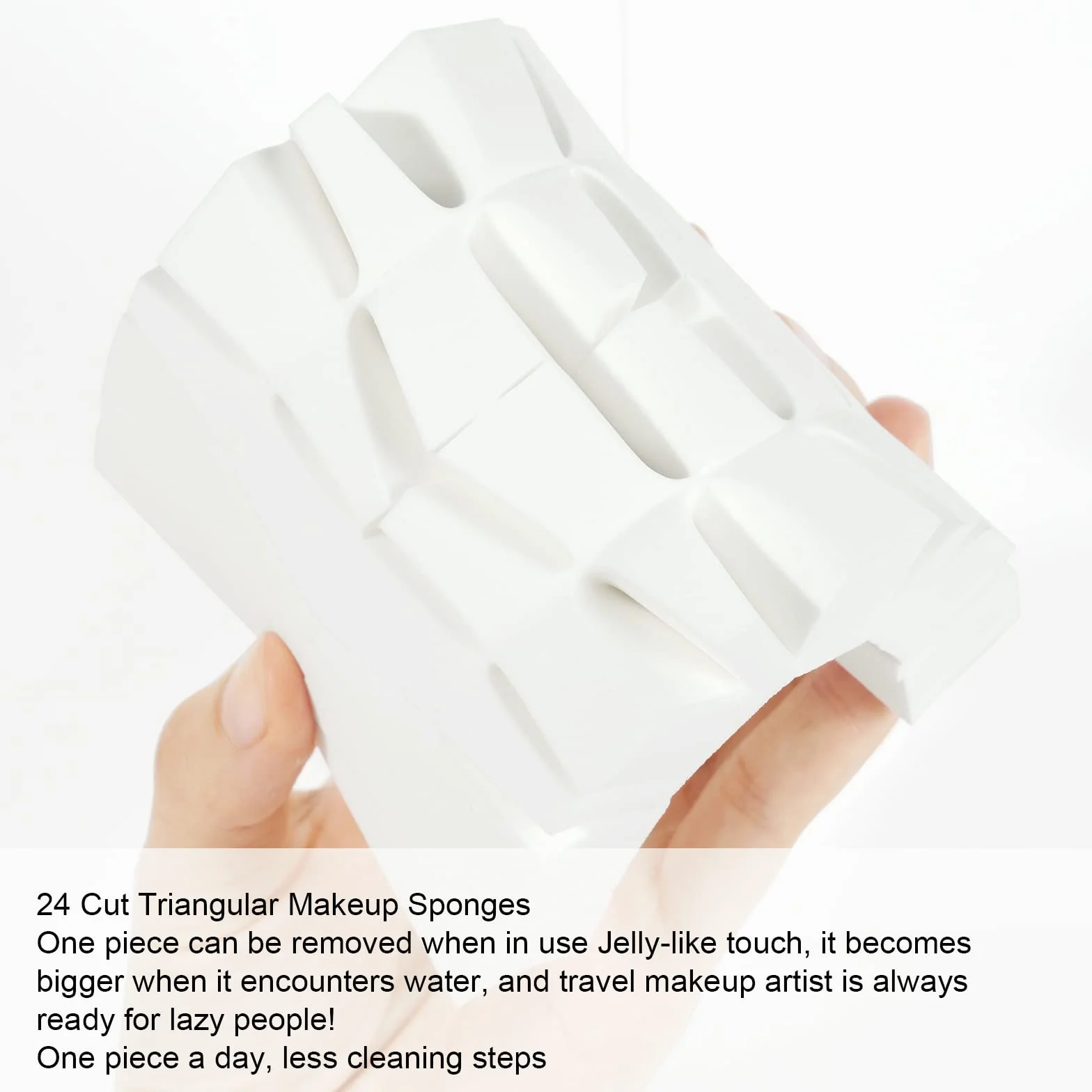 Éponges Maquillage Sans Latex en Forme de Triangle 48 Pcs - Fond de Teint, Crème Liquide, Nail Art