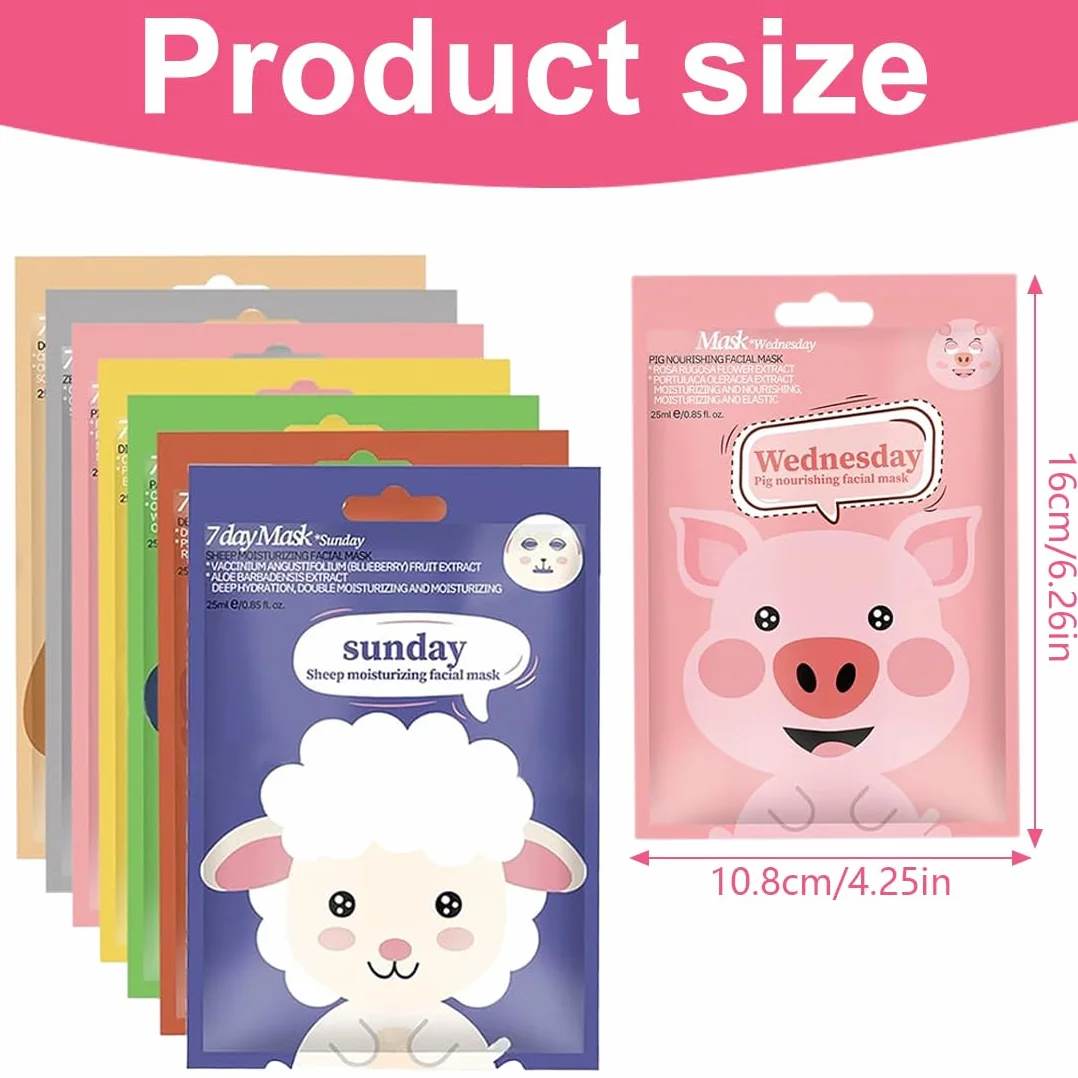 Masque Tissu Visage 7 Pièces Imprimé Animalier Enfant Femme