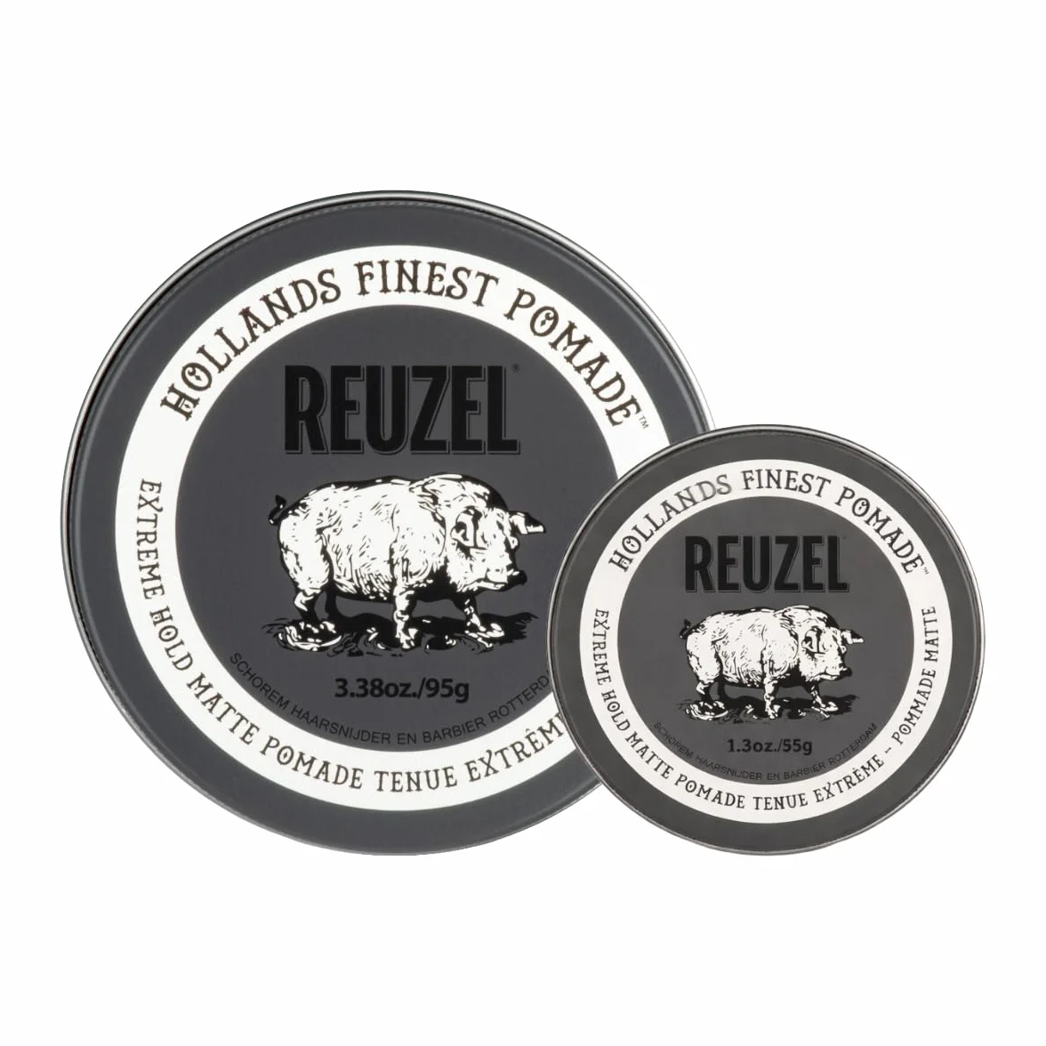 Reuzel 2026 Road Trip, Pommade mate à tenue extrême, Tenue forte, Pommade basse brillance pour homme, 95g + Format voyage gratuit 35g