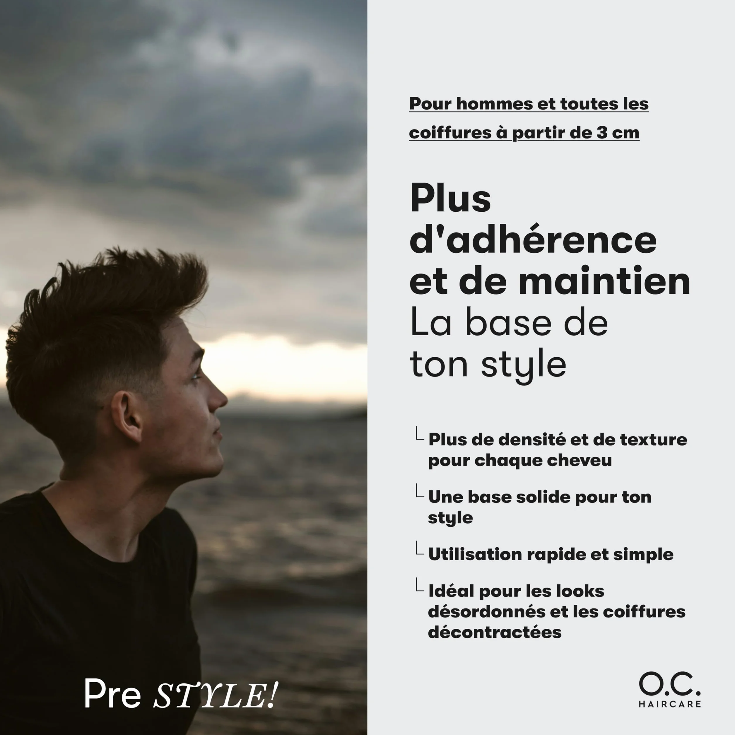 O.C. Haircare Sea Salt Spray - 200 ml - Spray au sel de mer pour cheveux - Booster de volume pour une sensation de cheveux plus complète avec une forte tenue - 100% végétalien et fabriqué en