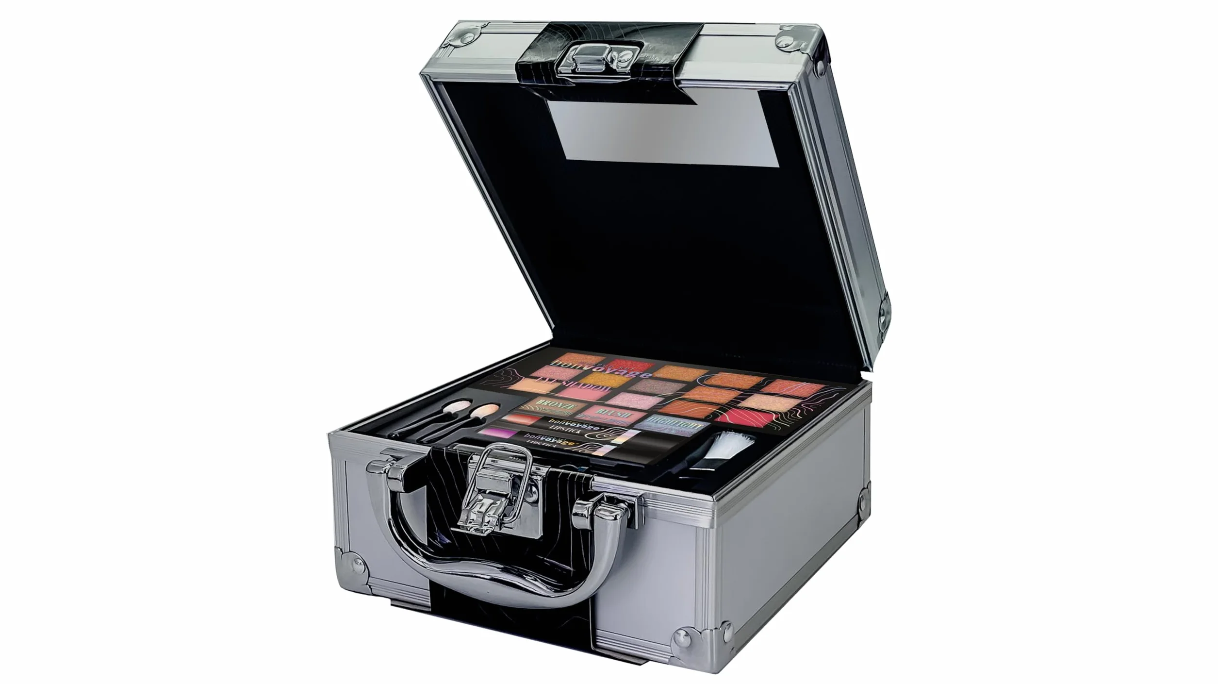 Coffret Maquillage Femme Yeux Lèvres Visage Ombres Rouges à Lèvres Illuminateur Bronzant Travel in Colour