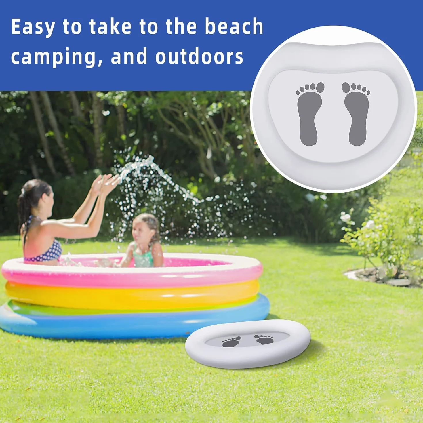 Lot de 2 piscines gonflables 87 x 65 cm - Pour piscine, spa ou piscine hors sol