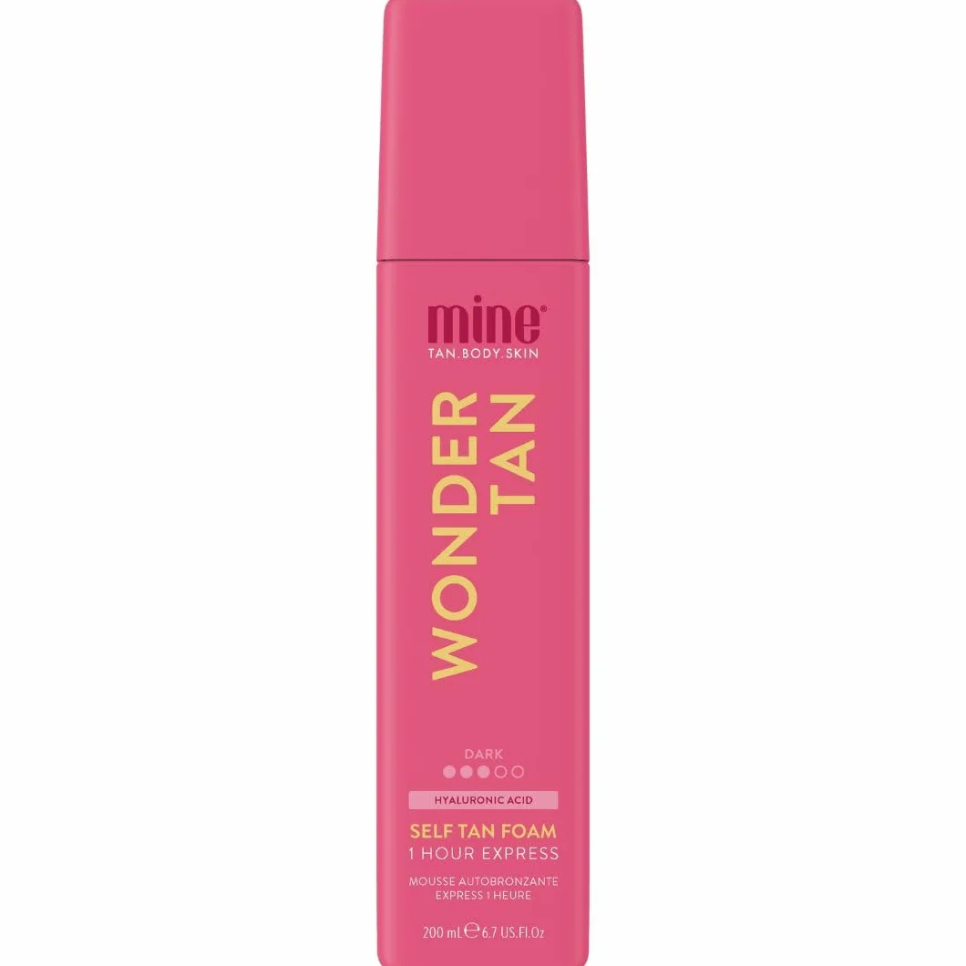 MineTan Wonder Tan Mousse autobronzante | Collection de traitements de bronzage – 1 heure Instant Express, fausse mousse bronzante pour le visage et le corps, finition riche et chaude marron foncé