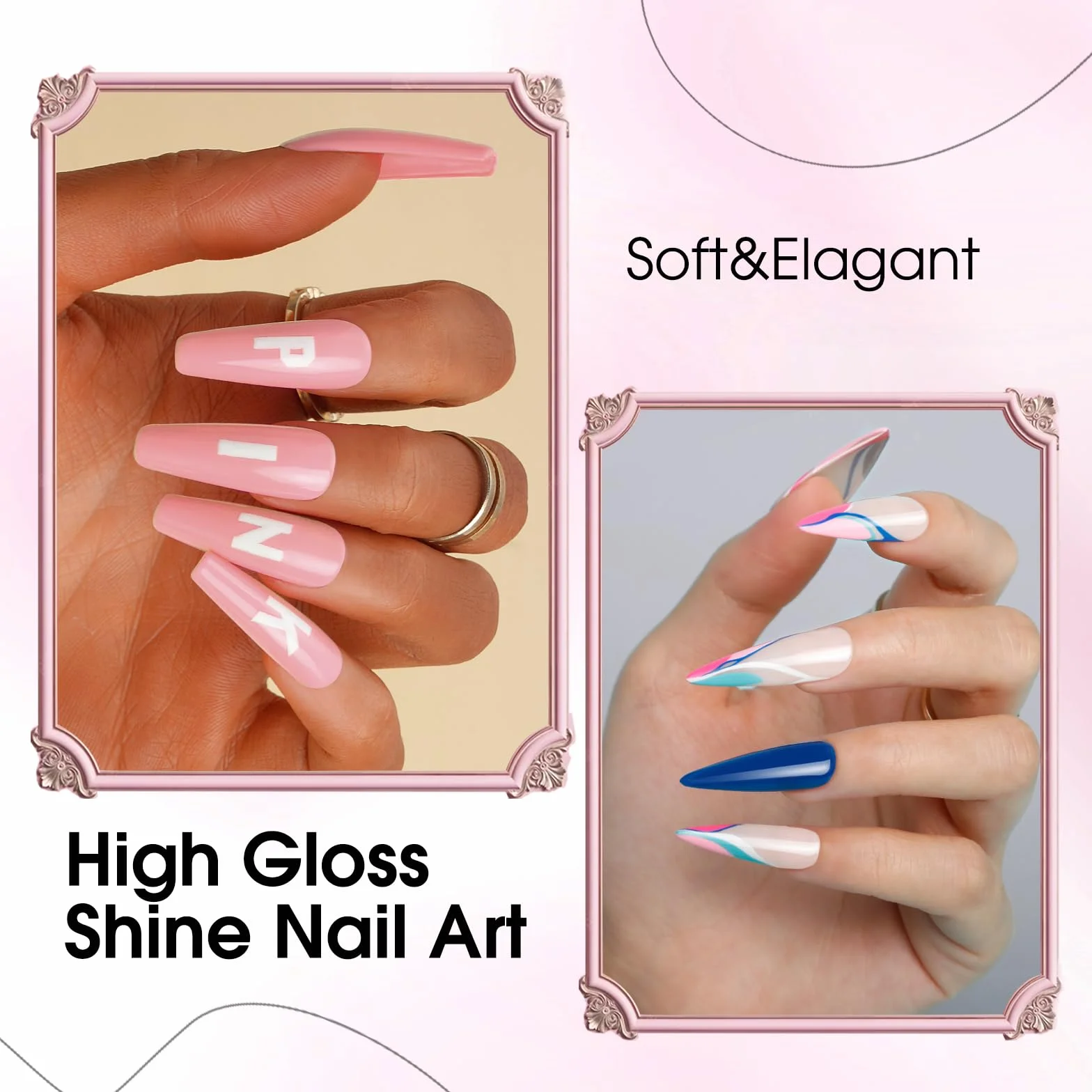 ROSALIND Vernis Semi Permanent 6 Couleurs Macaron Pastel Violet Bleu Vert Jaune Rose Gel Nail Polish Set