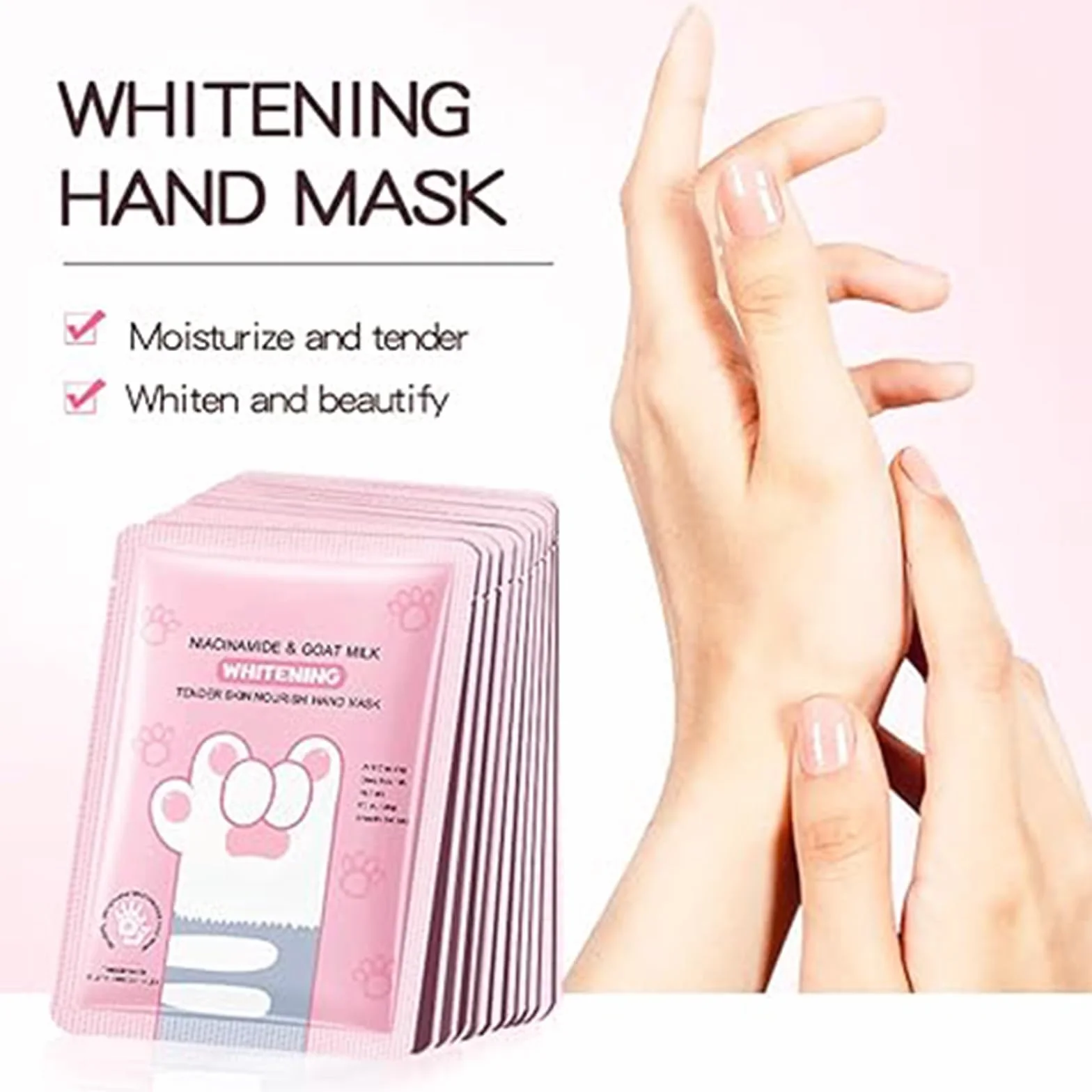 Gants Hydratants Pour Les Mains 5PCS, Masque De Soin Nourrissants Pour Nuit Peaux Sèches Gercées