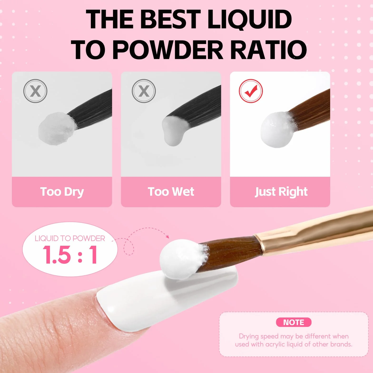 COSCELIA Kit Acrylique Ongles,3 Couleurs Nude Blanc Rose Poudre Acrylique pour Ongles 6 Couleurs Kit Faux Ongles Gel U V Complet avec Kit Lampe Vernis Semi Permanent Base Top Coat pour Débutants