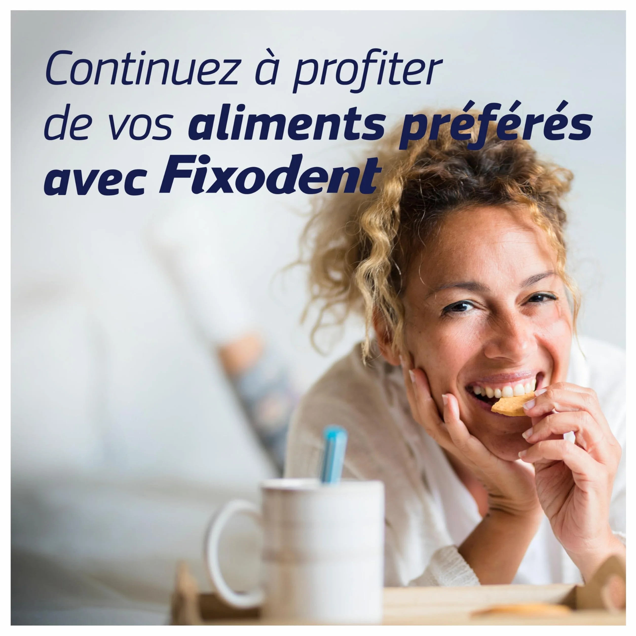 Fixodent Crème Adhésive Plus Mordant Imbattable pour Prothèses Totales et Partielles, Goût Neutre, 57ml