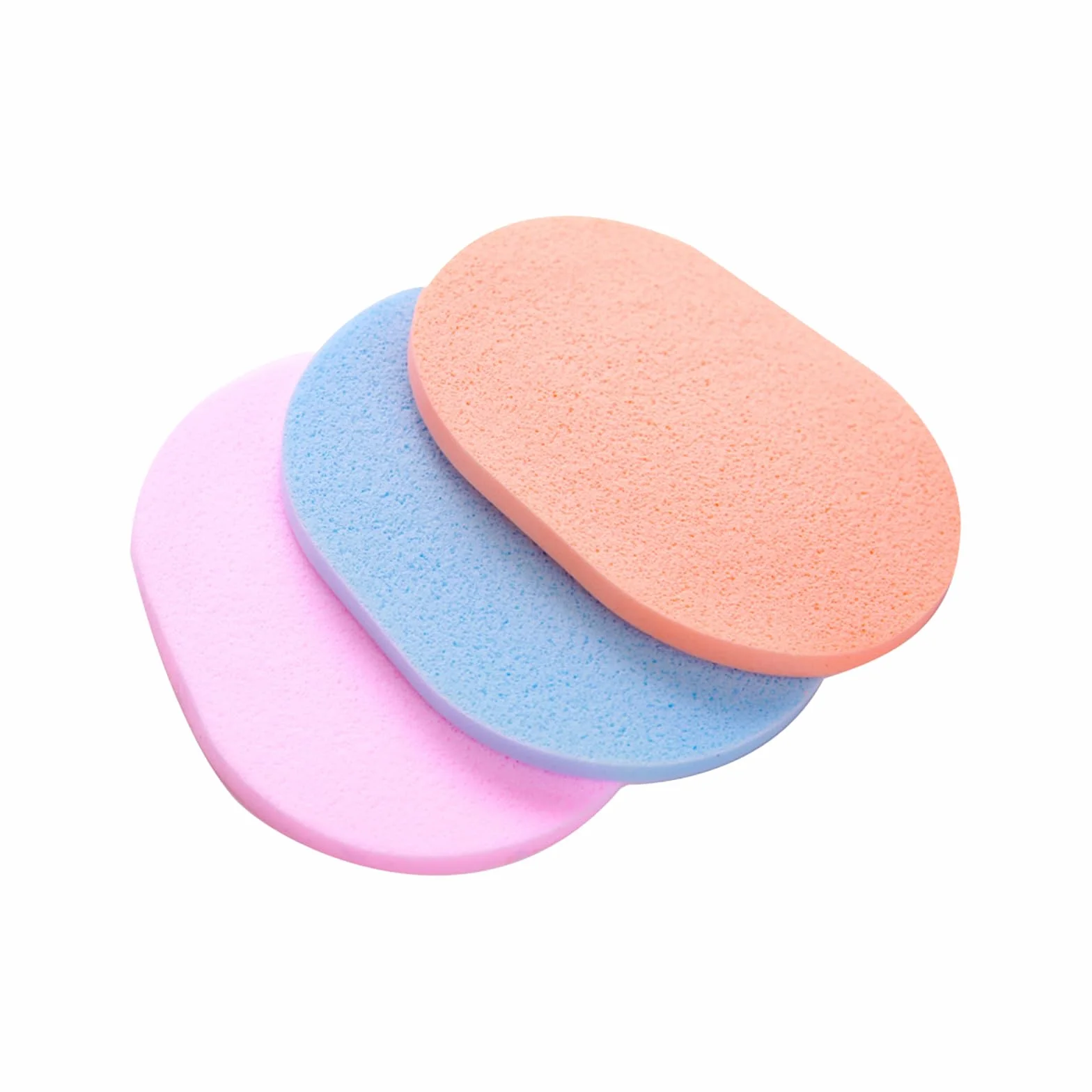 50 Pcs Éponge Visage Nettoyant, Éponge Nettoyante Naturelle, Eponge Demaquillante Visage Lavable, Outils pour le Nettoyage Quotidien du Visage (Couleur Aléatoire)