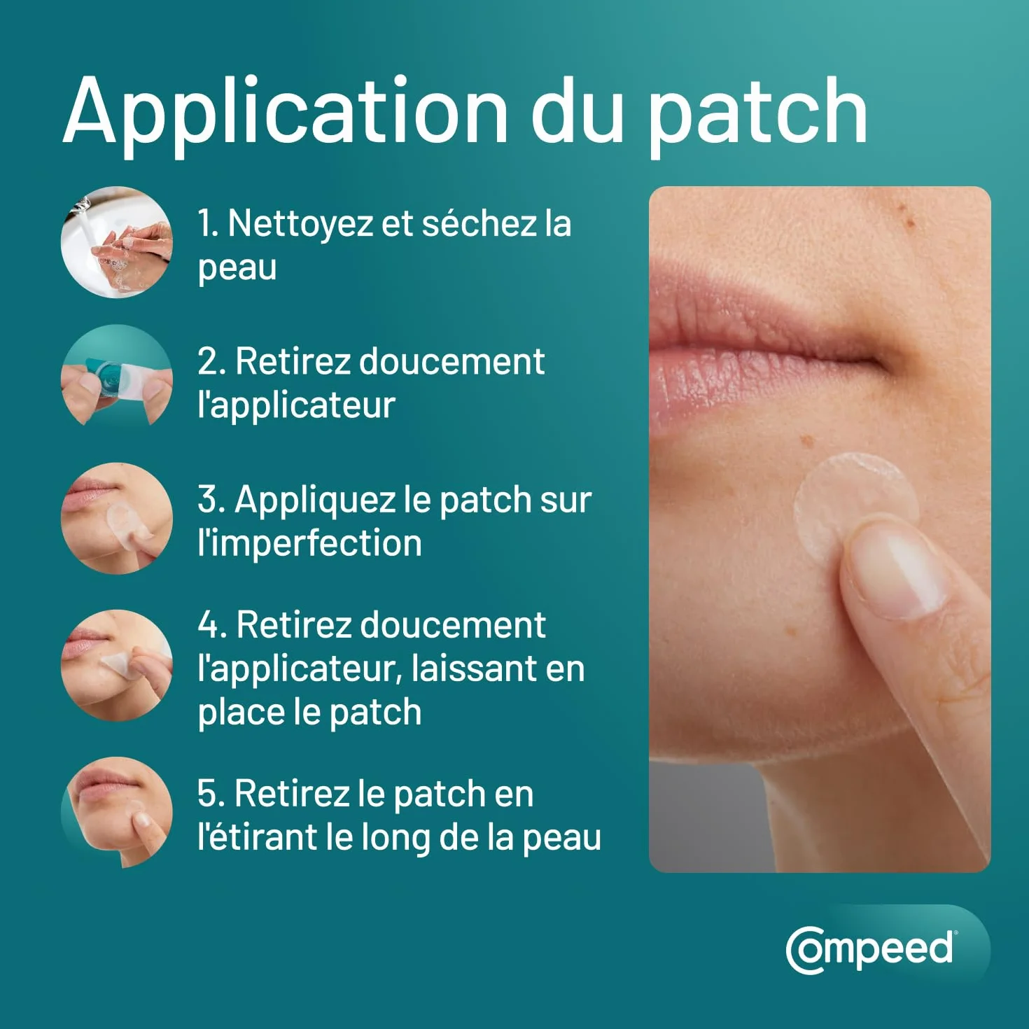 Compeed Patchs anti-imperfections hydrocolloïdes discrets 15 pièces 1.5x1.5 cm