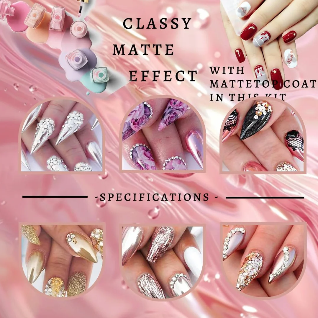 Poudre Chrome Ongle En Or Rose, Effet Miroir Métallique Brillant, Pigments Paillettes Décoratifs Nail Art