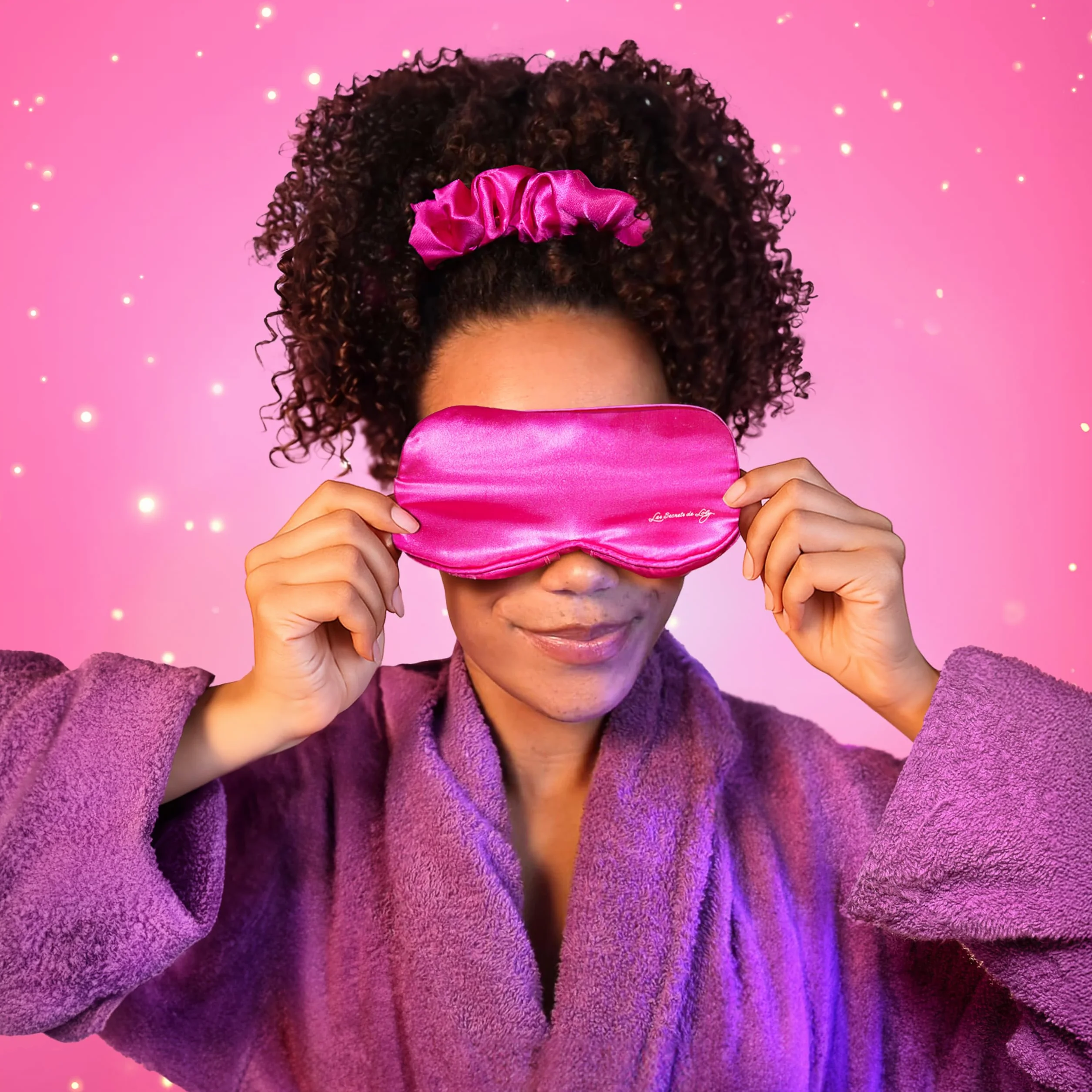 Les Secrets De Loly Coffret de Noël Cheveux Frisés Routine Complète 4 Produits 3 Accessoires Satin Hydratation Nutrition Intense Galaxy Curls
