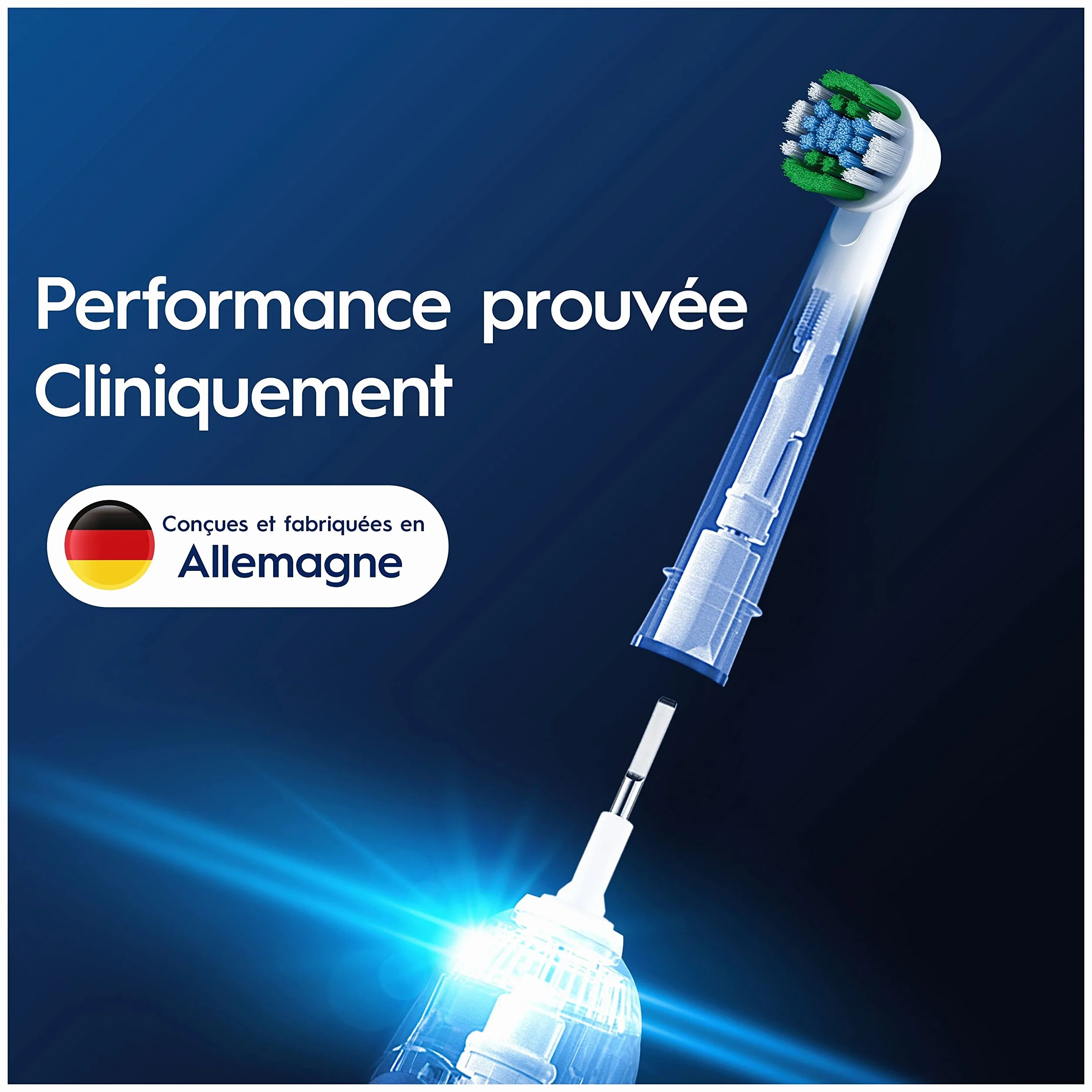 Oral-B Brossettes de Rechange Cross Action, Lot de 12, Blanches – Recharges Brosse à Dents Électrique Pro