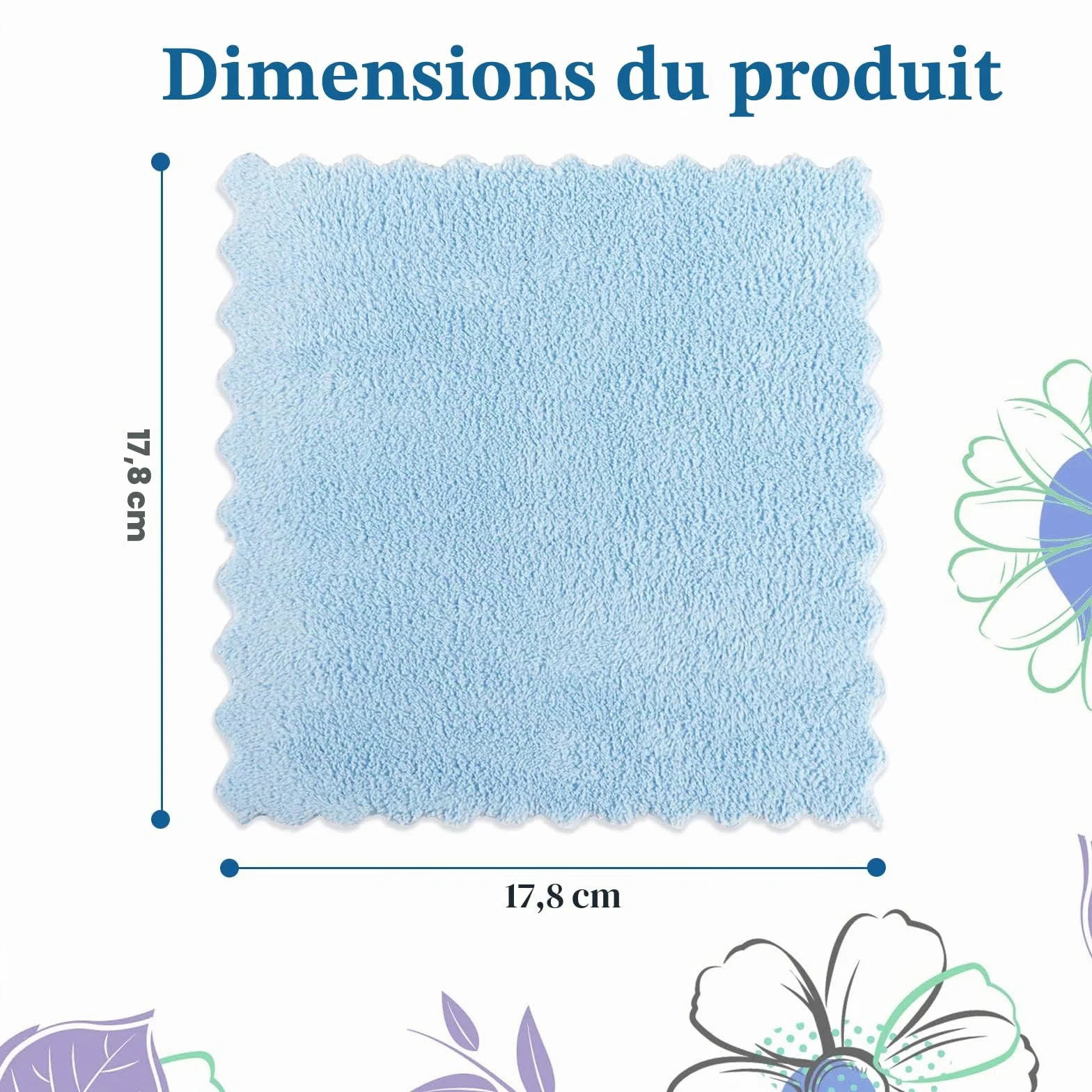 Orighty Lot de 24 débarbouillettes démaquillantes réutilisables en microfibre polaire corail 17,8 x 17,8 cm