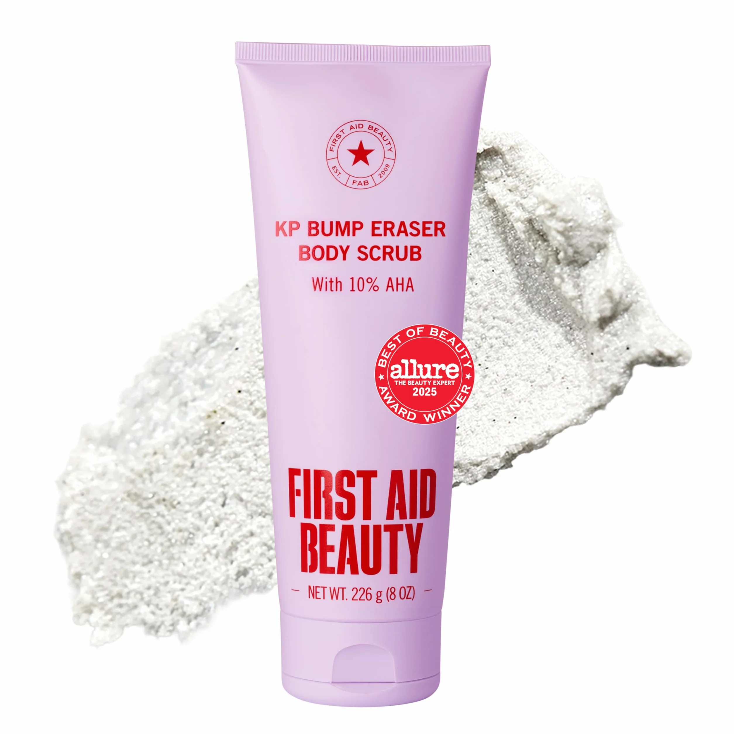 First Aid Beauty Gommage Corps KP 10% AHA – Exfoliant Kératose Pilaire Acides Glycolique Lactique 226 g
