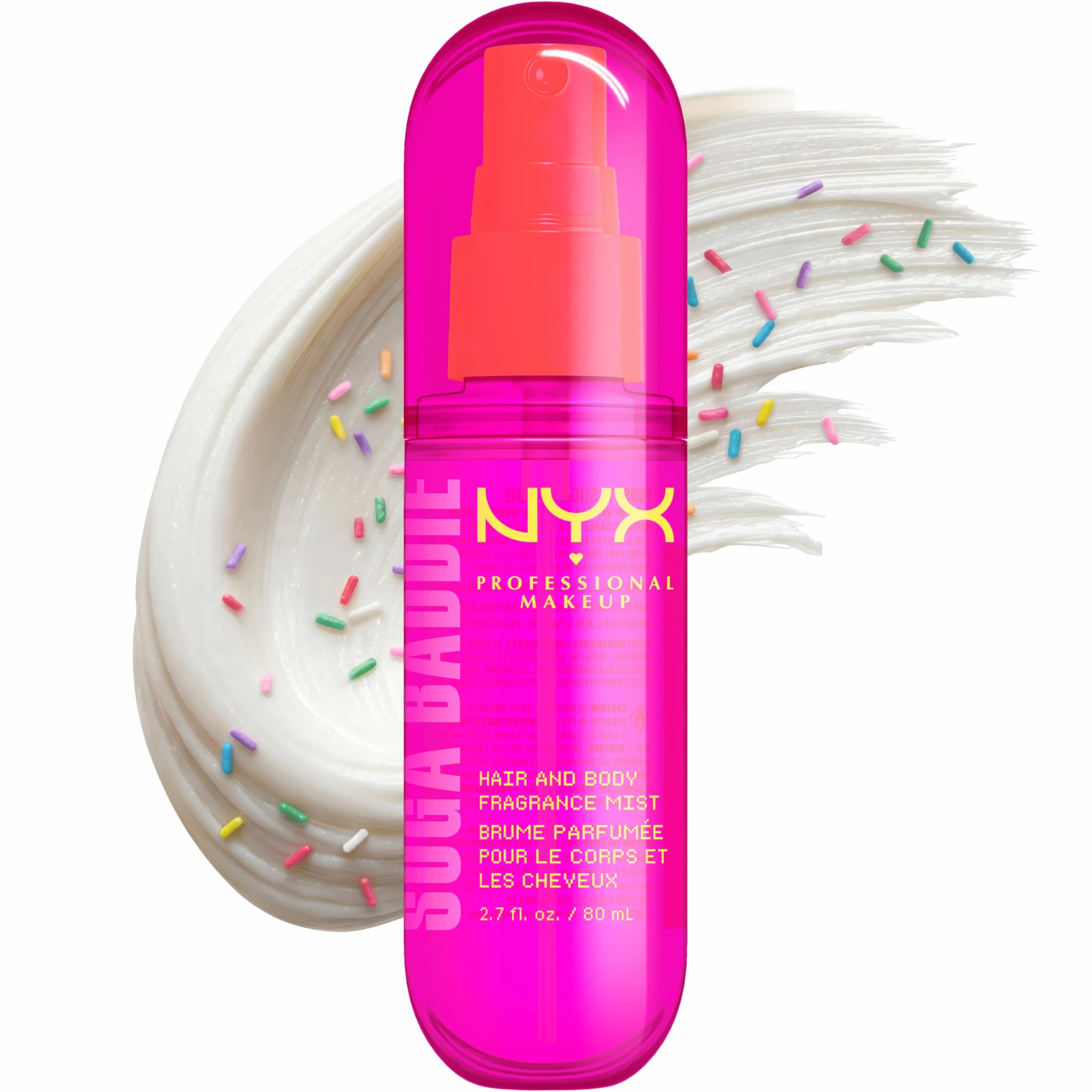 NYX Professional Makeup Fat Oil Body Brume Parfumée Corps & Cheveux Vanille & Crème fouettée SUGA BADDIE Format Standard