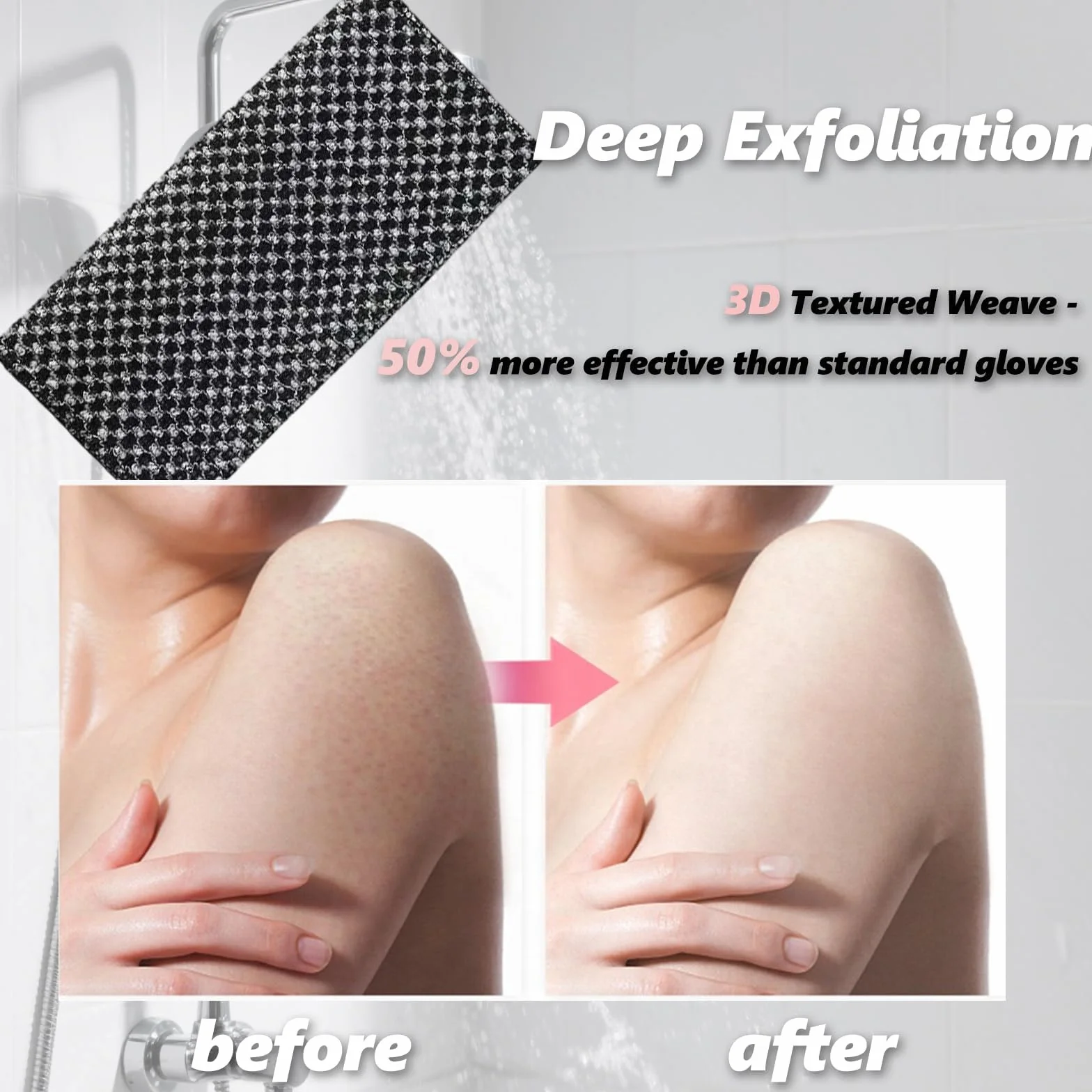 Serviettes Exfoliantes Japonaises pour le Dos, Peaux Sensibles et Rugueuses
