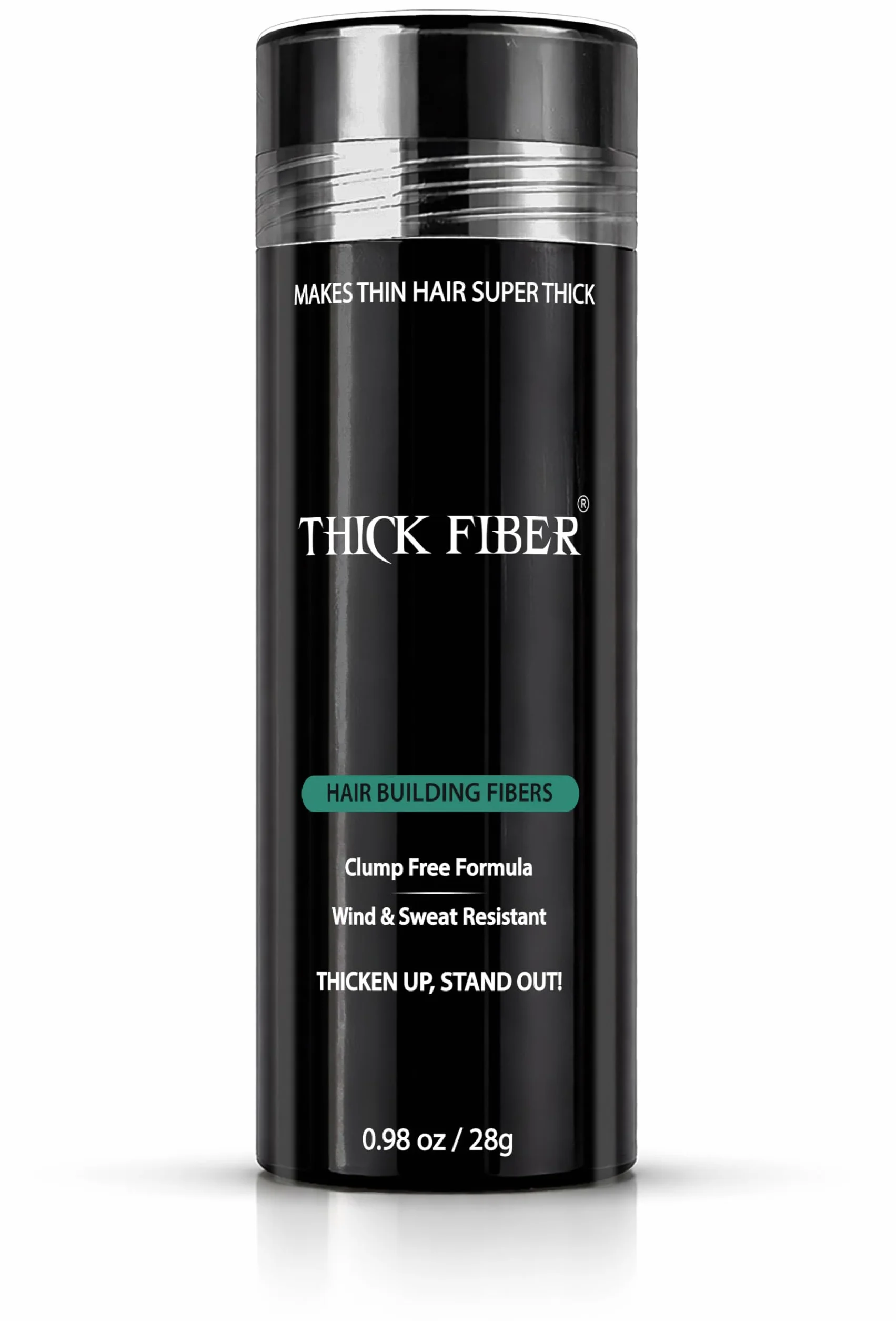 Flacon de fibres capillaires Thick Fiber pour cheveux clairsemés, brun foncé, 25 g