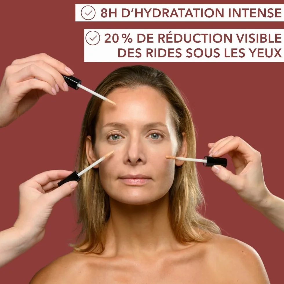 T.LeClerc Anticernes Correcteur Lumière Fluide - Teinte Porcelaine - Actif Soin 2 en 1 - Corrige les Cernes & Hydrate 8H - Regard Lumineux, Frais, Défatigué et Teint Unifié - Vegan