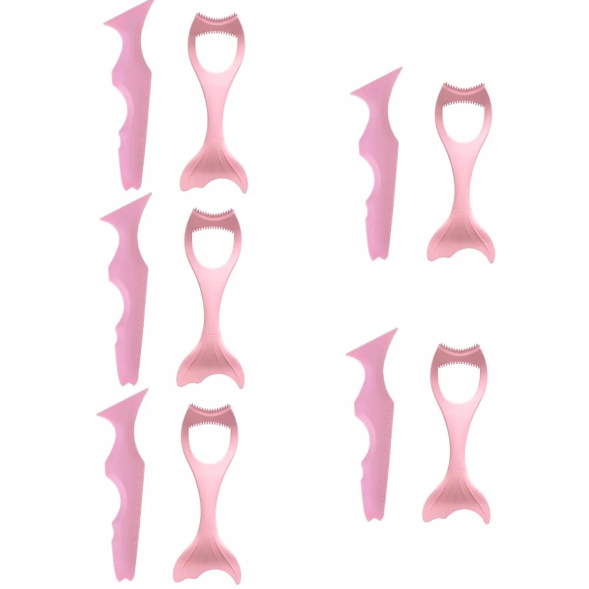FRCOLOR Lot De 5 Pochoirs De Maquillage En Silicone Réutilisables Pour Eye-liner Sourcils Yeux Lèvres Mascara Pour Artistes 2 Pièces X 5