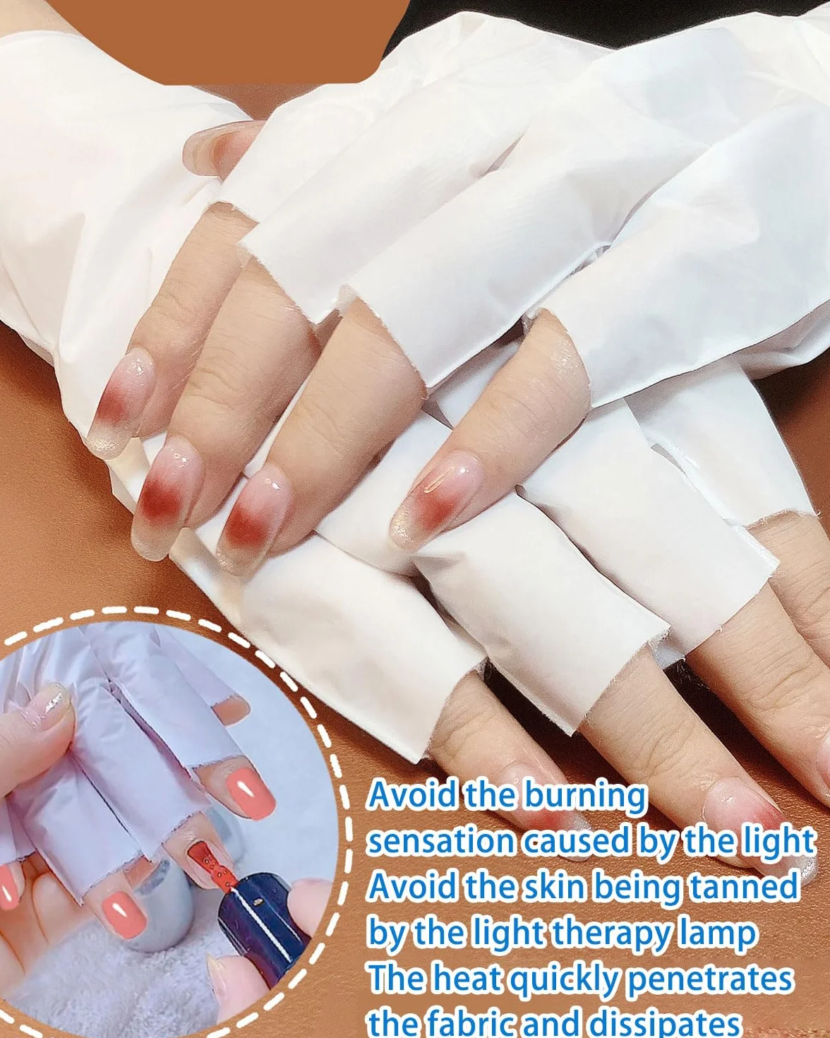 BARRU 5 Paires de Gants Masques Hydratants pour Mains Sèches, Vieillissantes & Gercées - Nail Art, Anti-UV