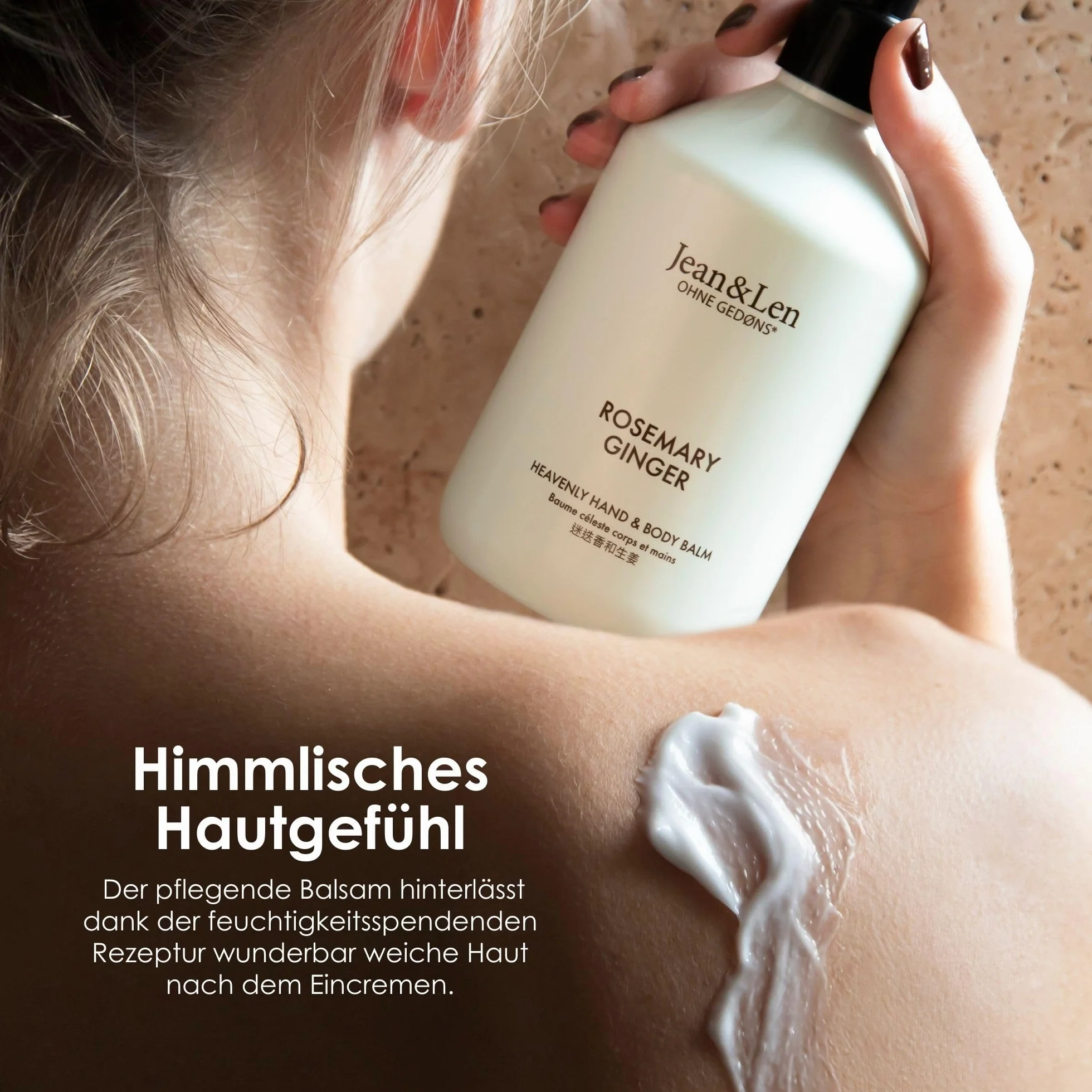 Jean & Len Heavenly Rosemary & Ginger Lot de 6 baumes pour les mains et le corps parfumés à l'huile d'argan bio et au beurre de karité Flacon de qualité supérieure sans parabène ni silicone 6 x 500 ml