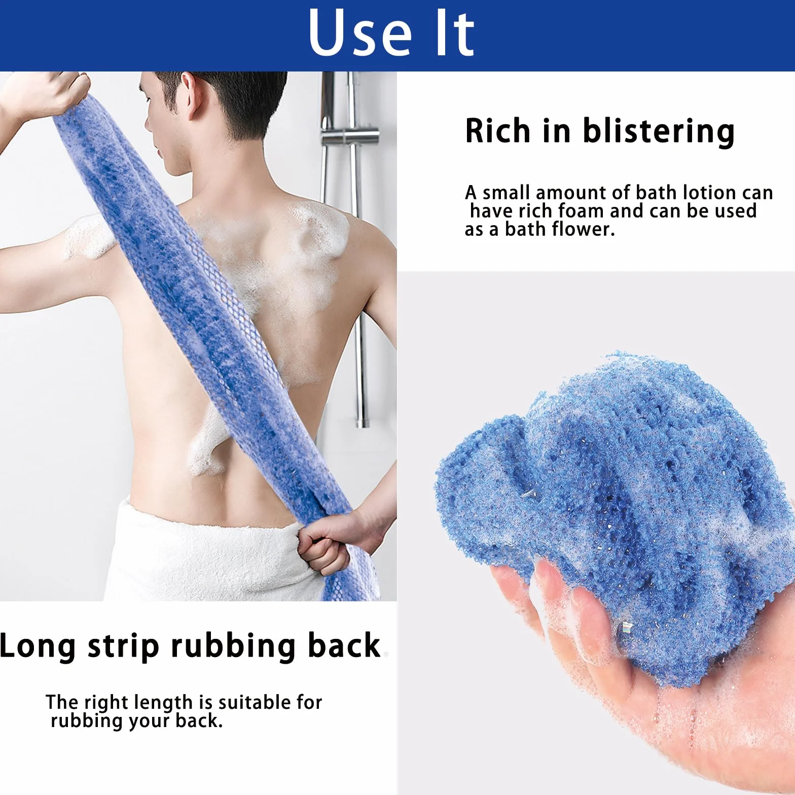 African Net Sponge Exfoliant Corps Filet de Douche Gommage Corps