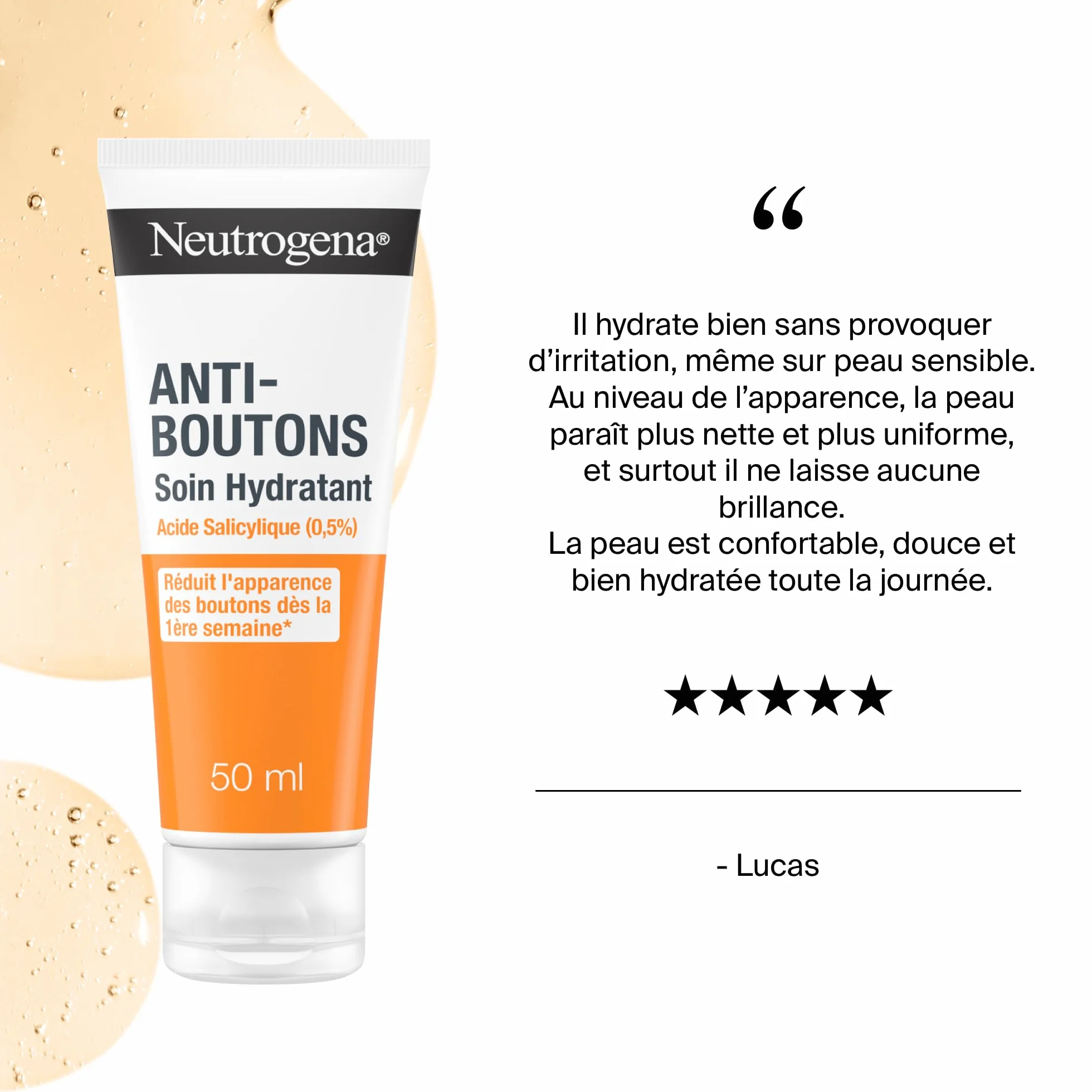 Neutrogena Crème Visage Anti-Boutons Acide Salicylique 0.5% 50 ml