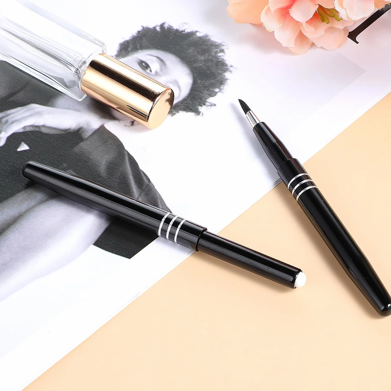 Pinceaux à lèvres rétractables lot de 2 - Mini applicateur maquillage gloss