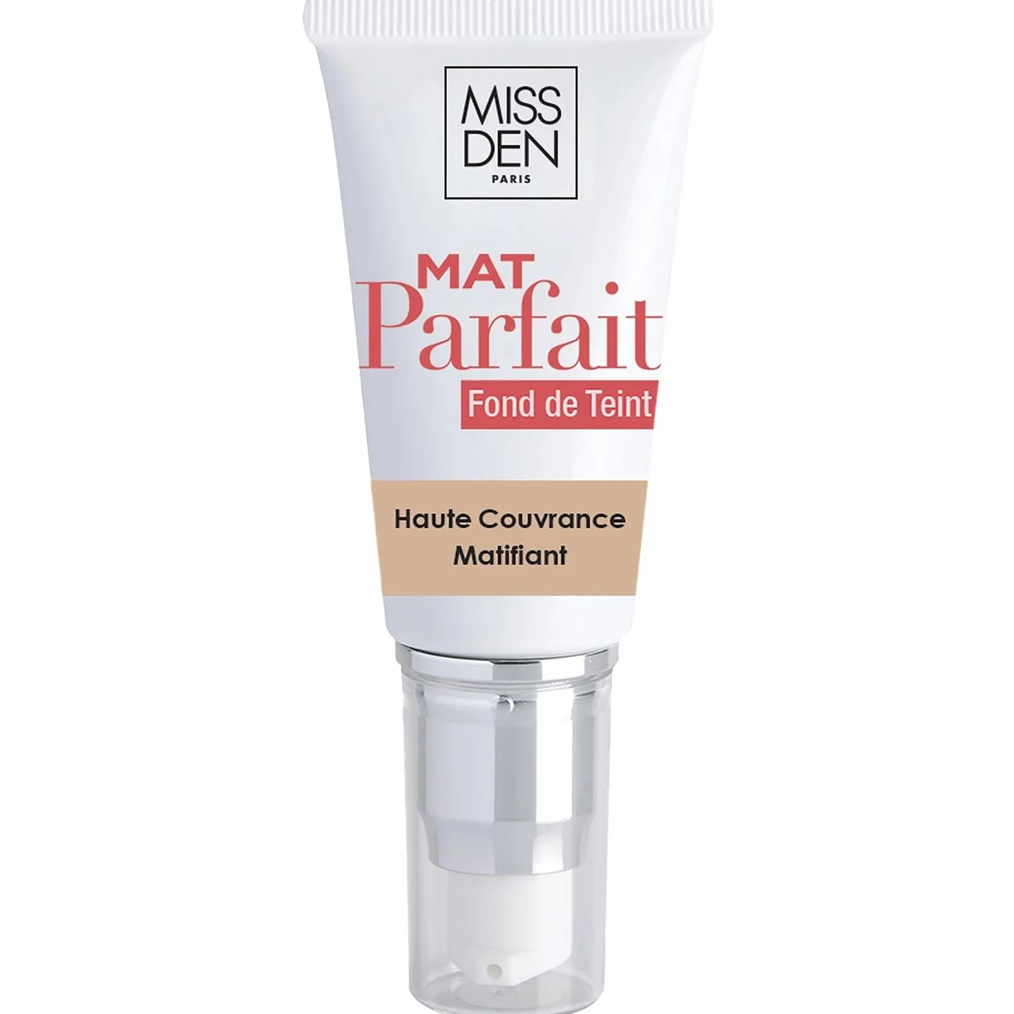 MISS DEN Fond de teint liquide Mat Parfait 48 ml - Teinte 3 - Haute couvrance et fini mat longue tenue - Lot de 3