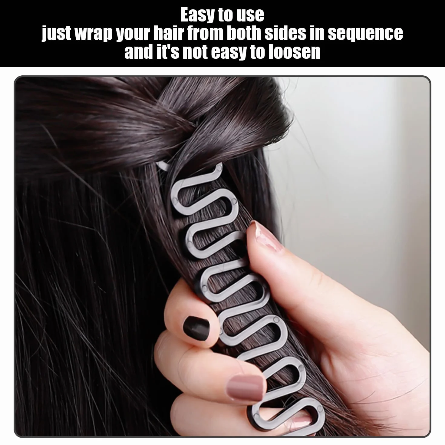 Ensemble d'Outils de Tressage de Cheveux 3 Tresses À Chevrons 1 Peigne 2 Tire-Cheveux