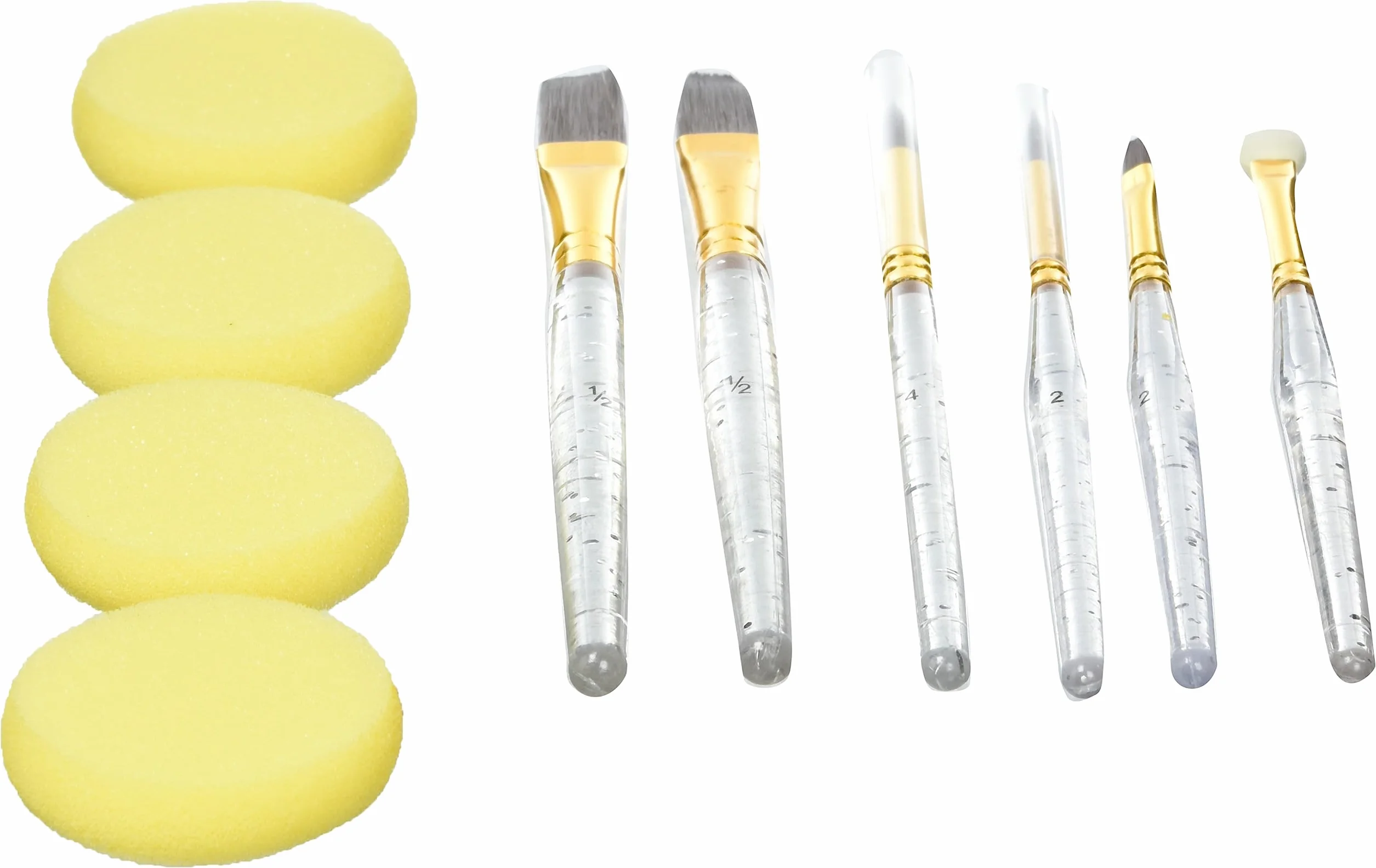 GRIM'TOUT Trousse Maquillage Enfant 5 Pinceaux 4 Éponges Maquillage Artistique Déguisement Grimage