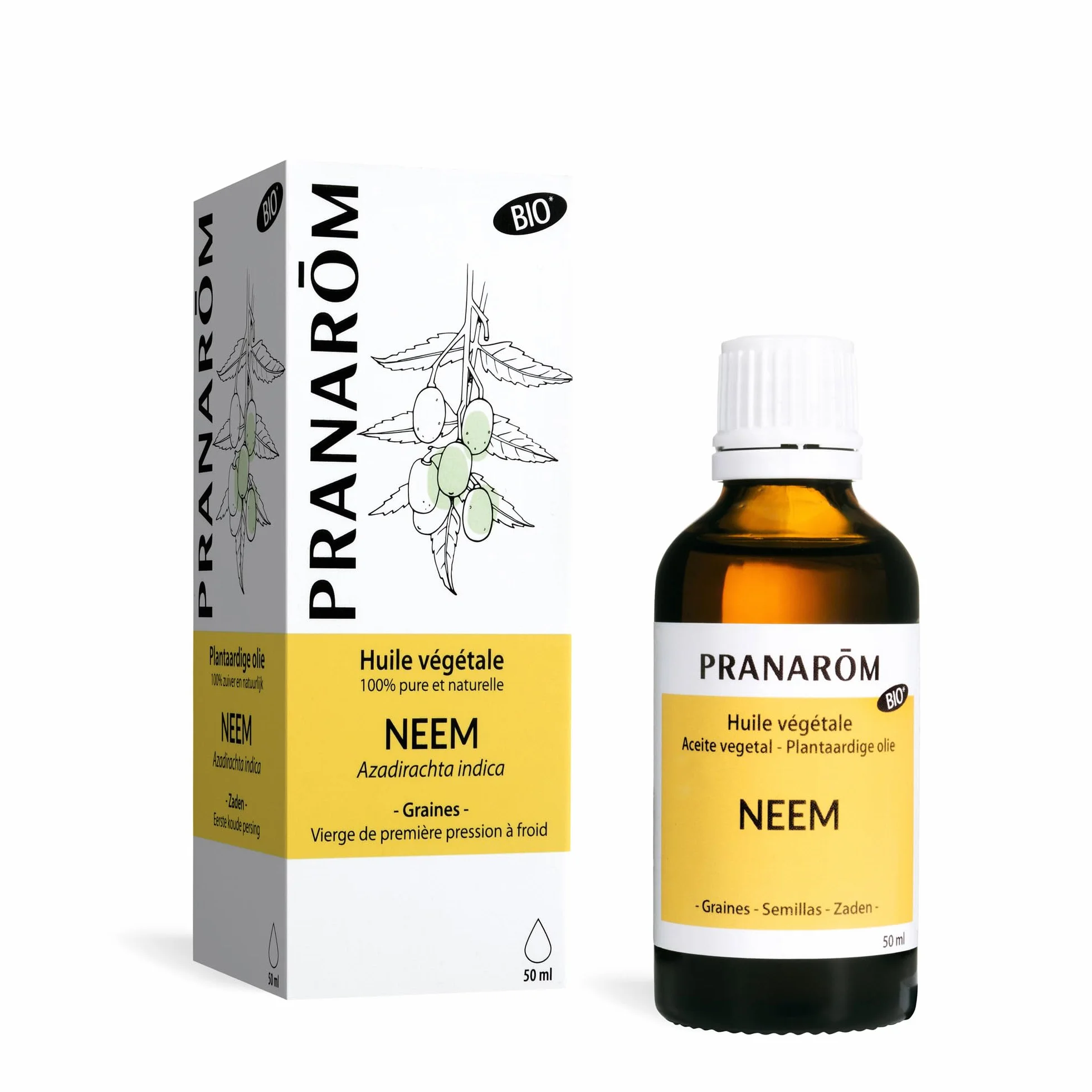 Pranarôm Huile Végétale Neem Bio Azadirachta indica 50 ml