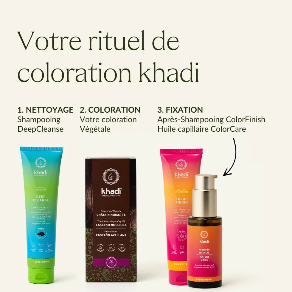 khadi CHÂTAIN NOISETTE Coloration végétale 100g naturelle 100%