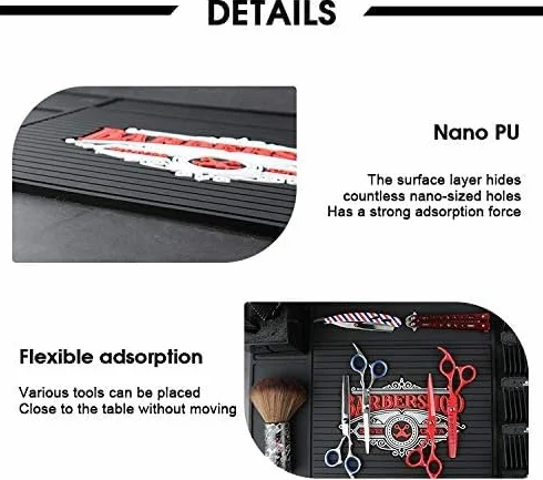 Tapis Anti-dérapant en Silicone pour Outils de Coiffeur et Salon