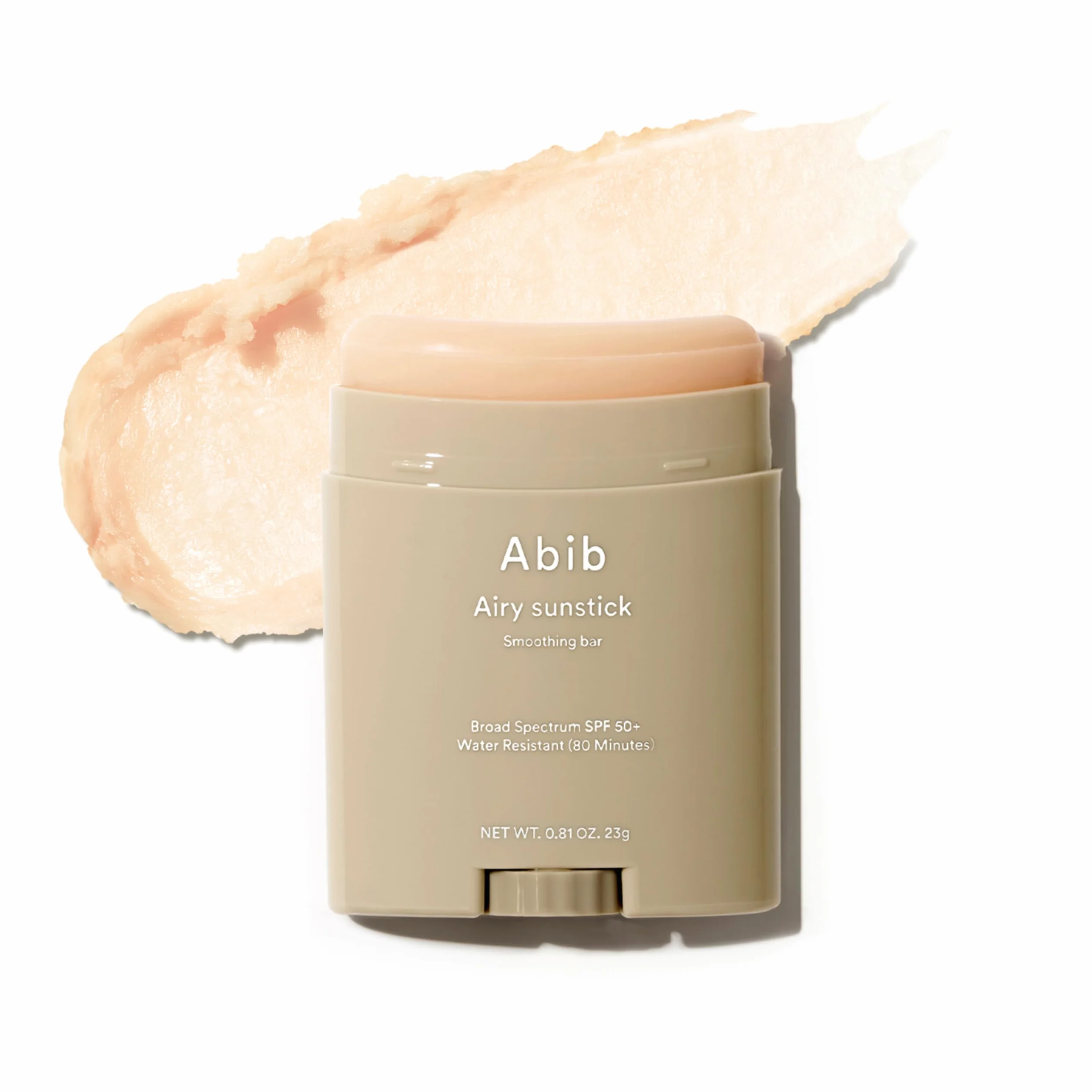 Abib Airy Sunstick Smoothing Bar Spf50 | Crème solaire à finition mate non adhésive pour le visage et le corps, barre solaire longue durée coréenne