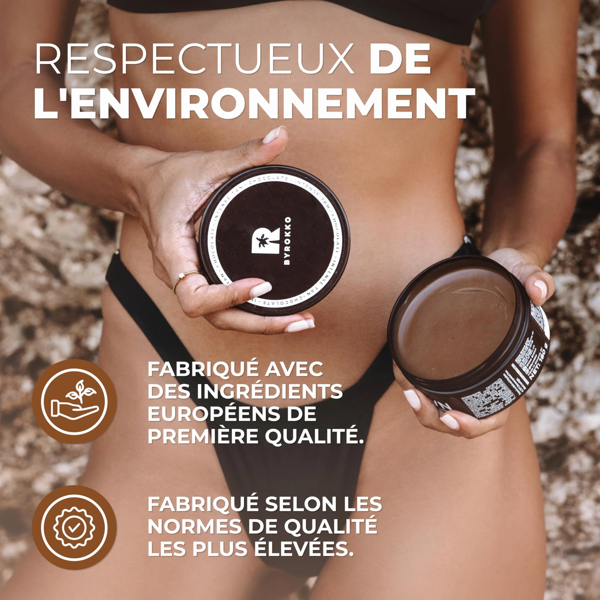 BYROKKO Accélérateur de Bronzage Chocolat 200 ml Crème Solaire Bronzage Rapide Intense