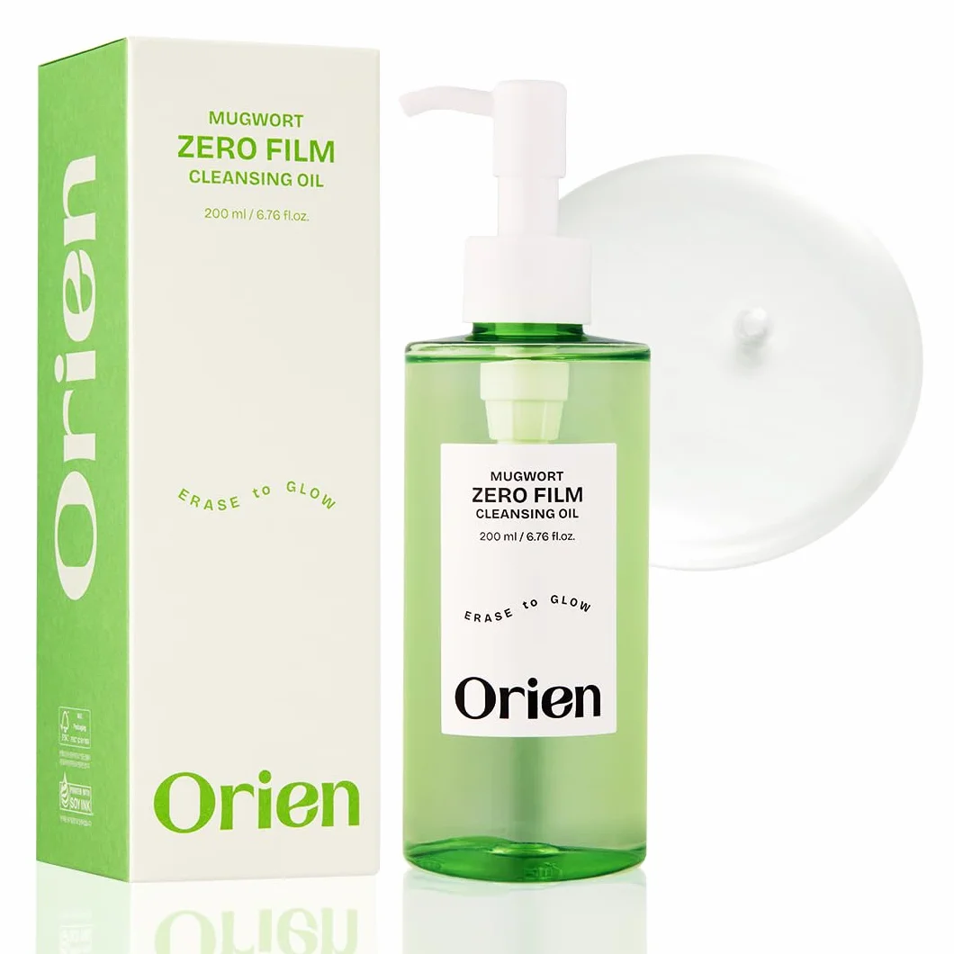 Orien Mugwort Zero Film Cleansing Oil 6,76 fl.oz. 200 ml Maquillage quotidien Élimination des points noirs Sans obstruction des pores Soin de la peau coréen Double nettoyage