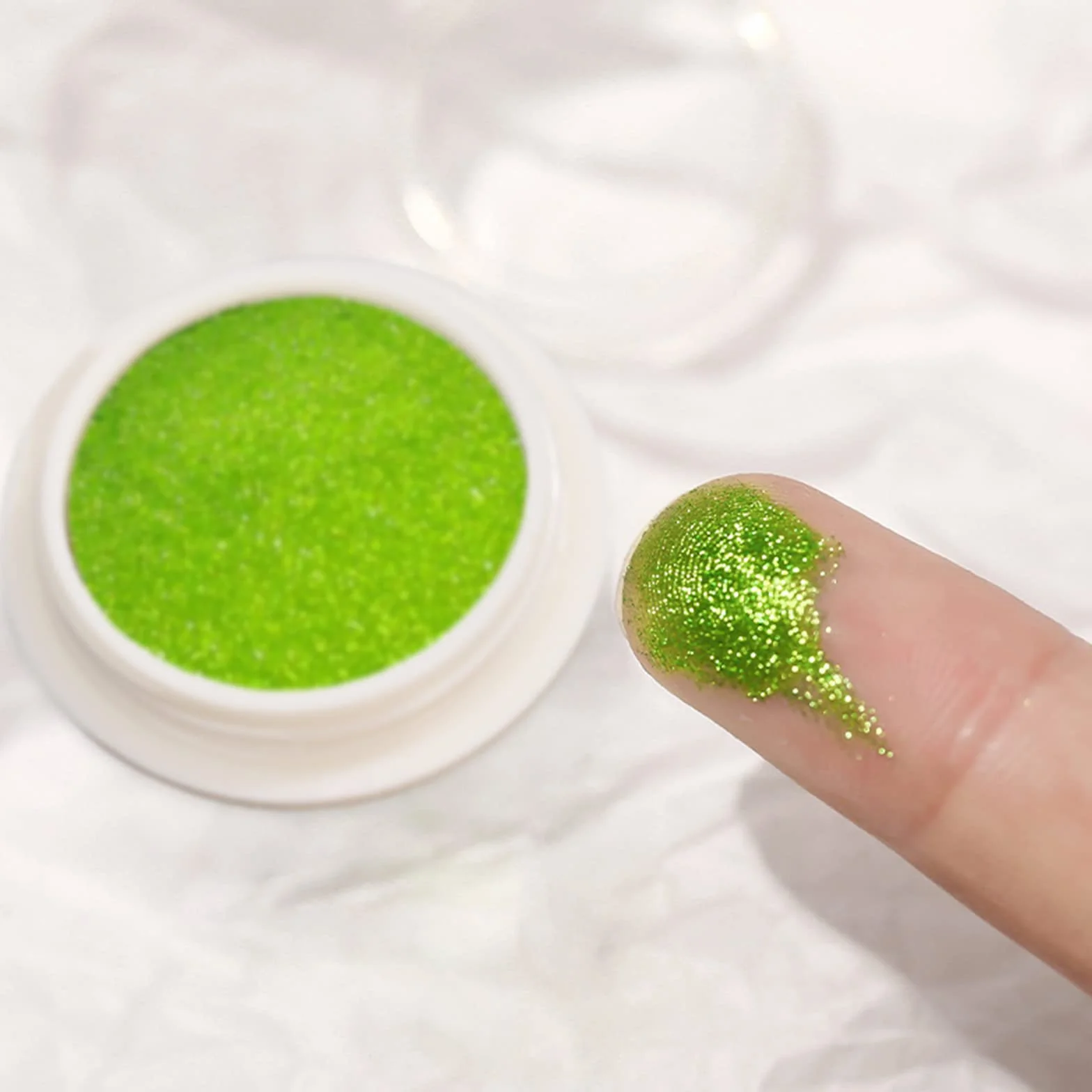 Poudre chrome ongle vert émeraude métallisé effet miroir pour vernis à ongles gel nail art