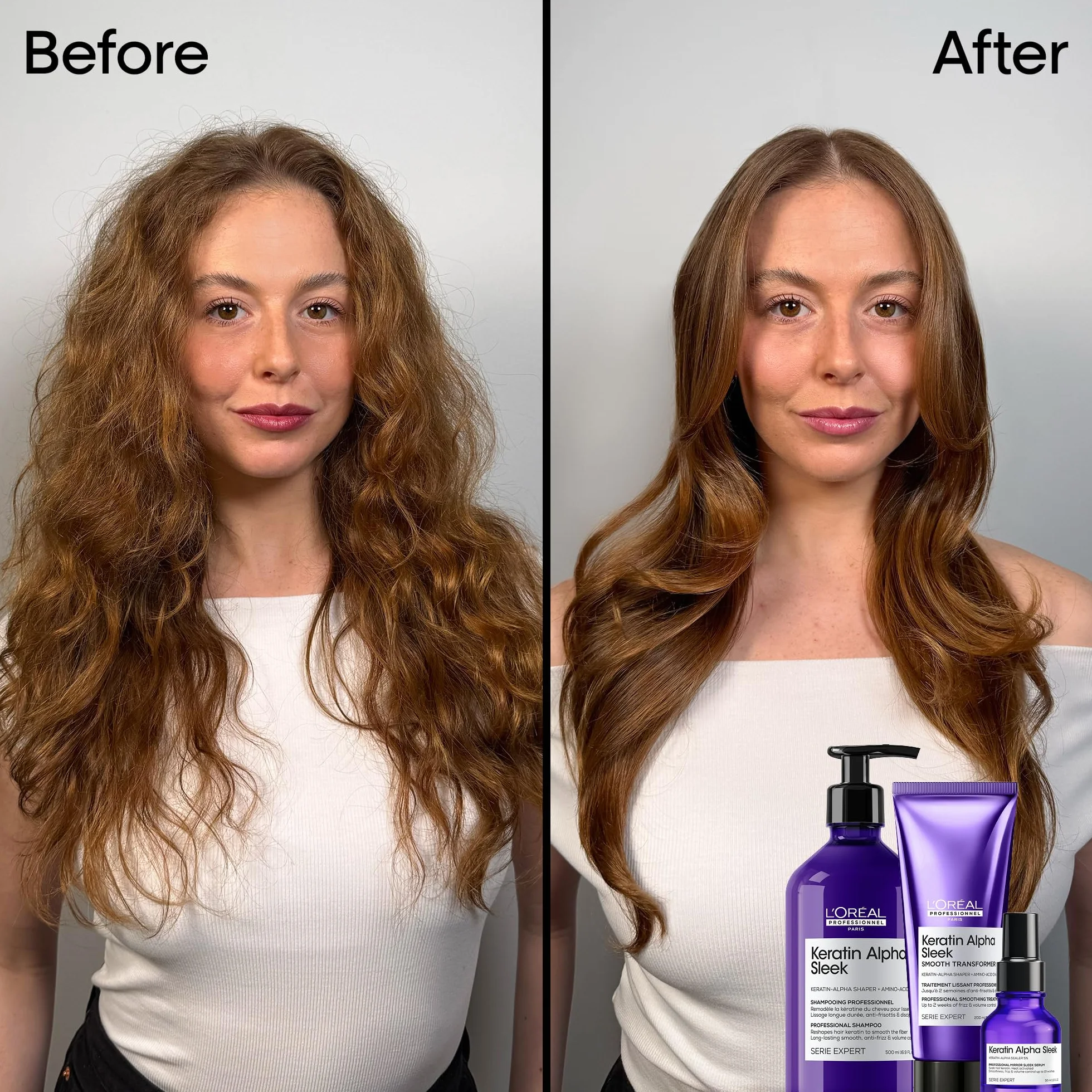 L'Oréal Professionnel - Transformateur à la kératine Alpha Sleek Smooth Transformer - Anti-frisottis - Douceur longue durée et contrôle du volume - Avec kératine Sleeker et acides aminés - Pour tous