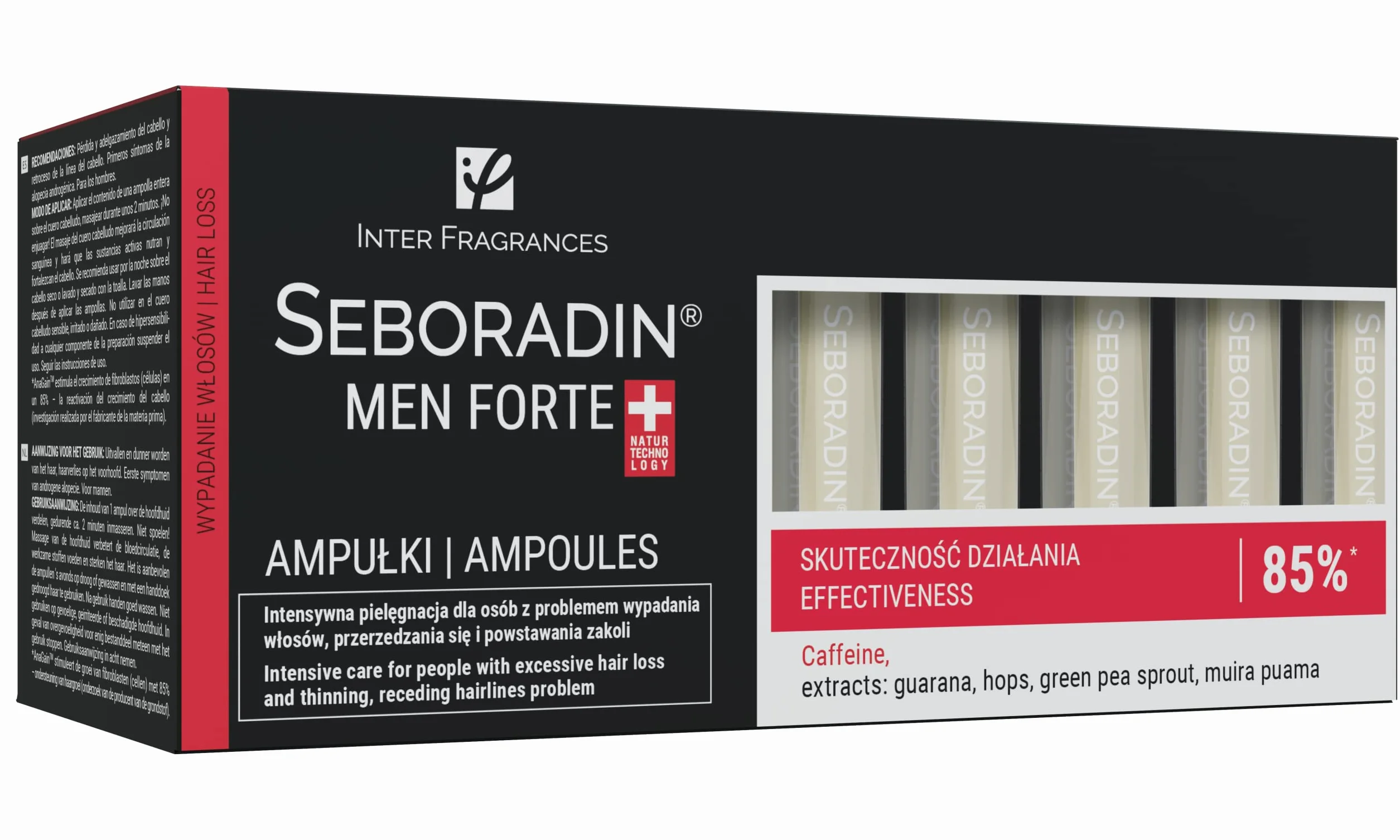 Seboradin Ampoules FORTE Anti-chutes Traitement Intensif Calvitie 14x5,5 ml Hommes