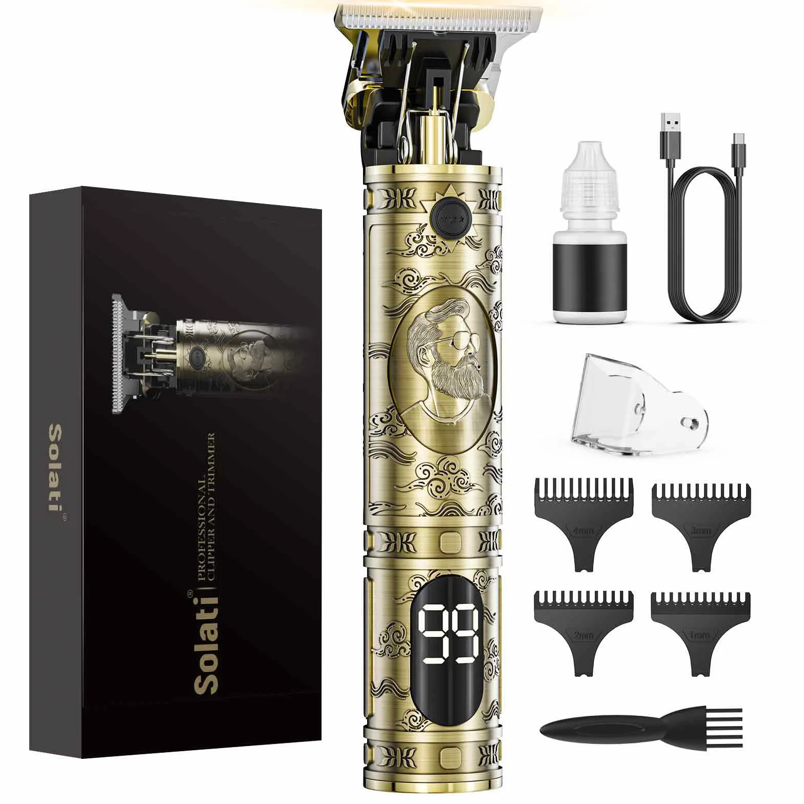 Tondeuse Cheveux Hommes Professionnelle avec Écran LED T Zéro écart