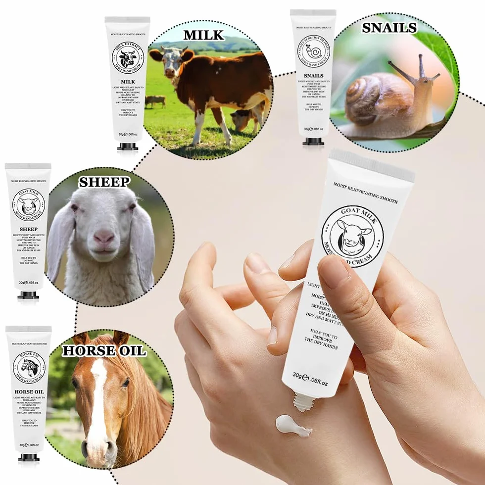 Hand Cream Set 5 Pack Mini Natural Plant Fragrance Moisturizing Rough Chapped