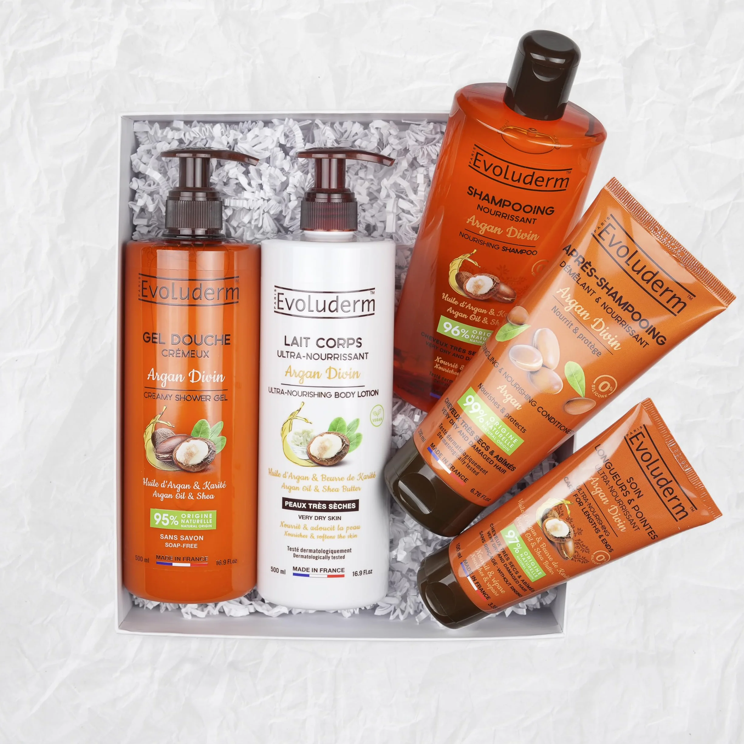 Coffret Cadeau Corps & Cheveux Argan 5 Produits Naturel Végan Made in France Box Magic Forest